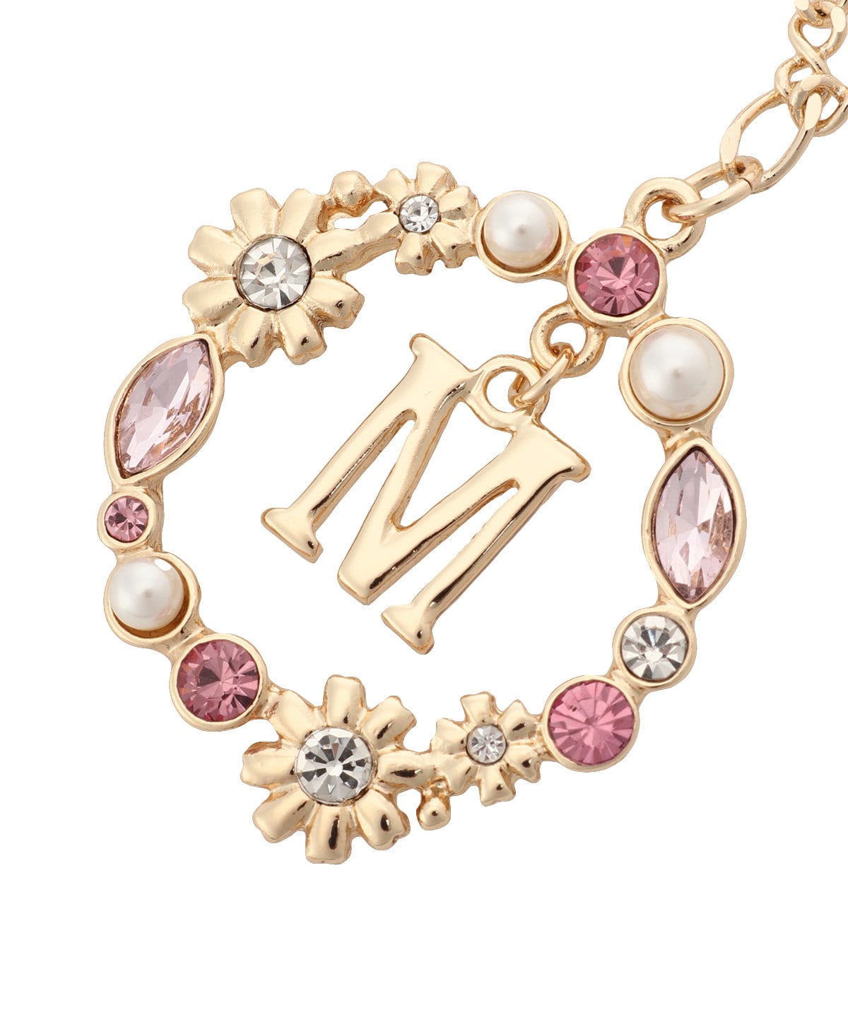 フラワーサークルイニシャルチャームM