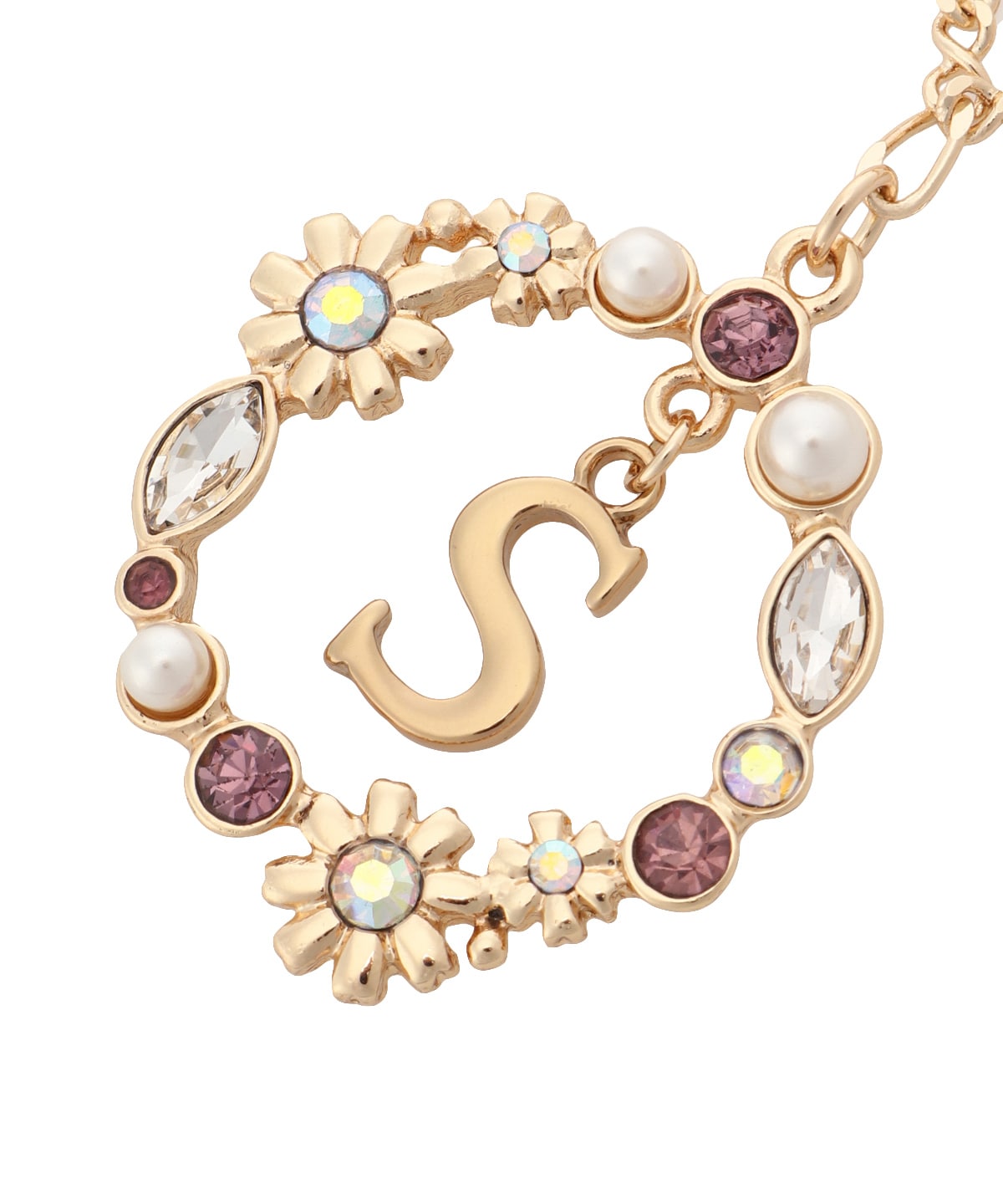 フラワーサークルイニシャルチャームS