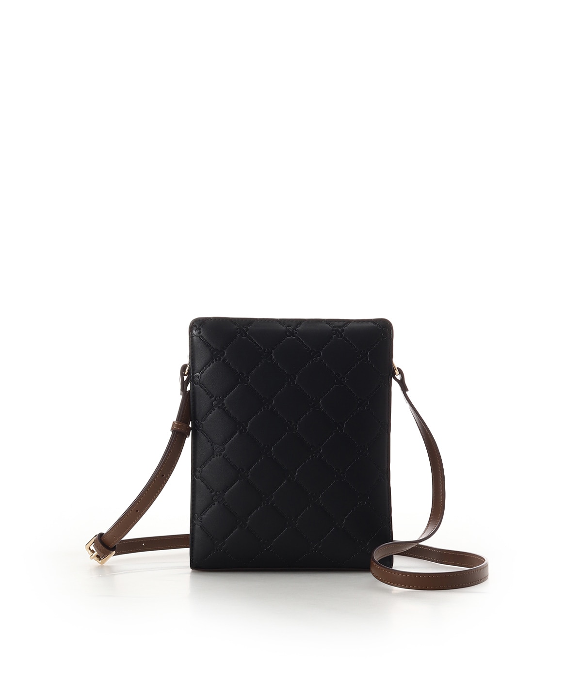 型押しモノグラム スクエアショルダーバッグ