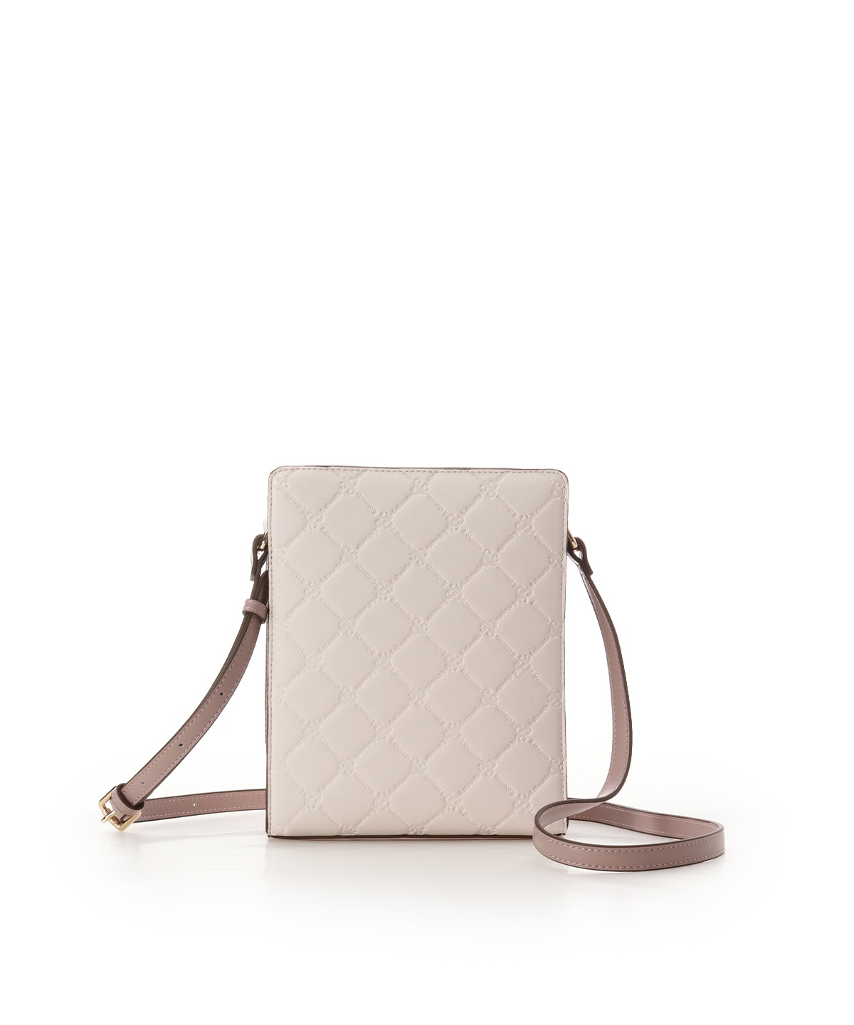 型押しモノグラム スクエアショルダーバッグ