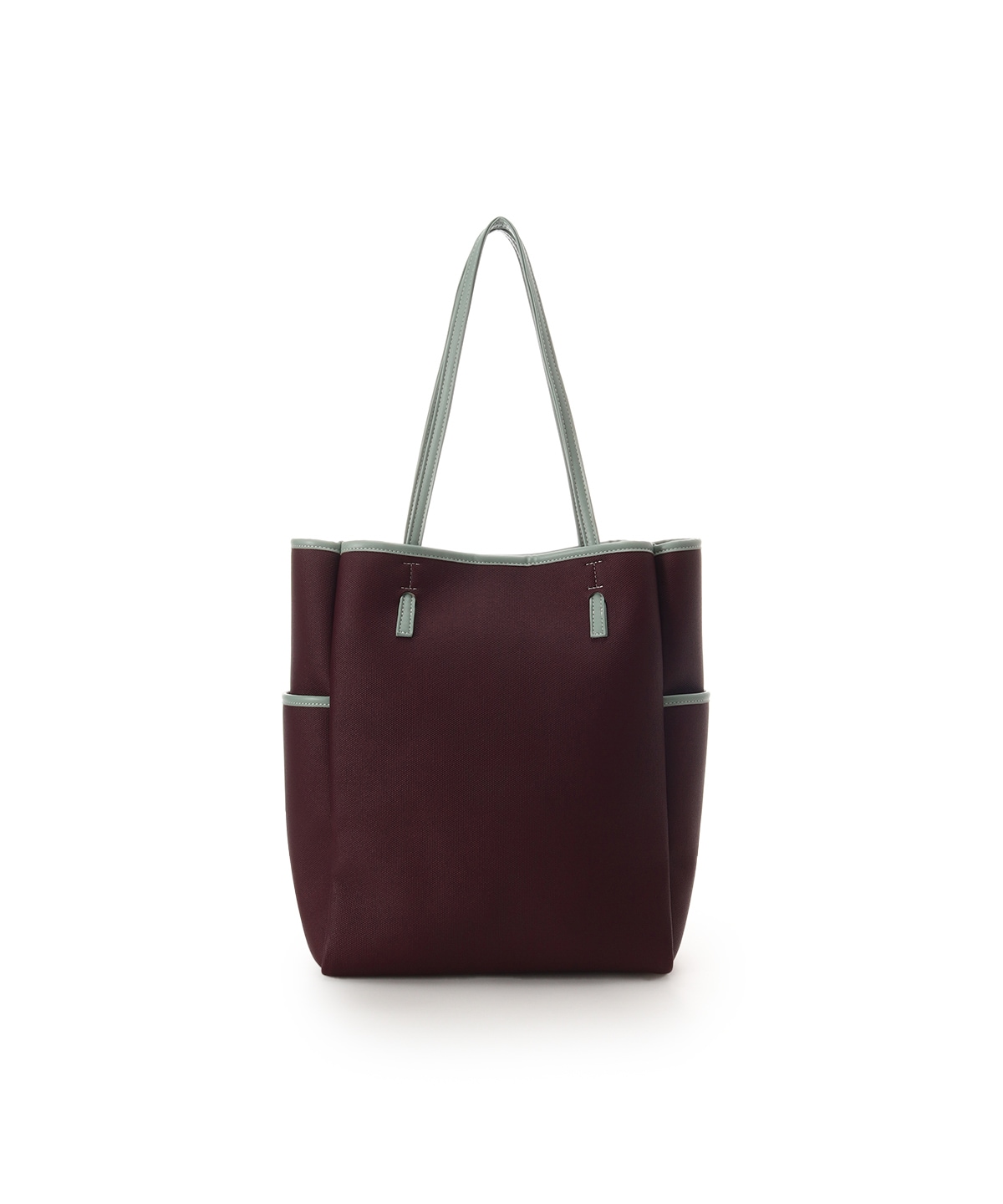 キャンバス風バイカラートートバッグ