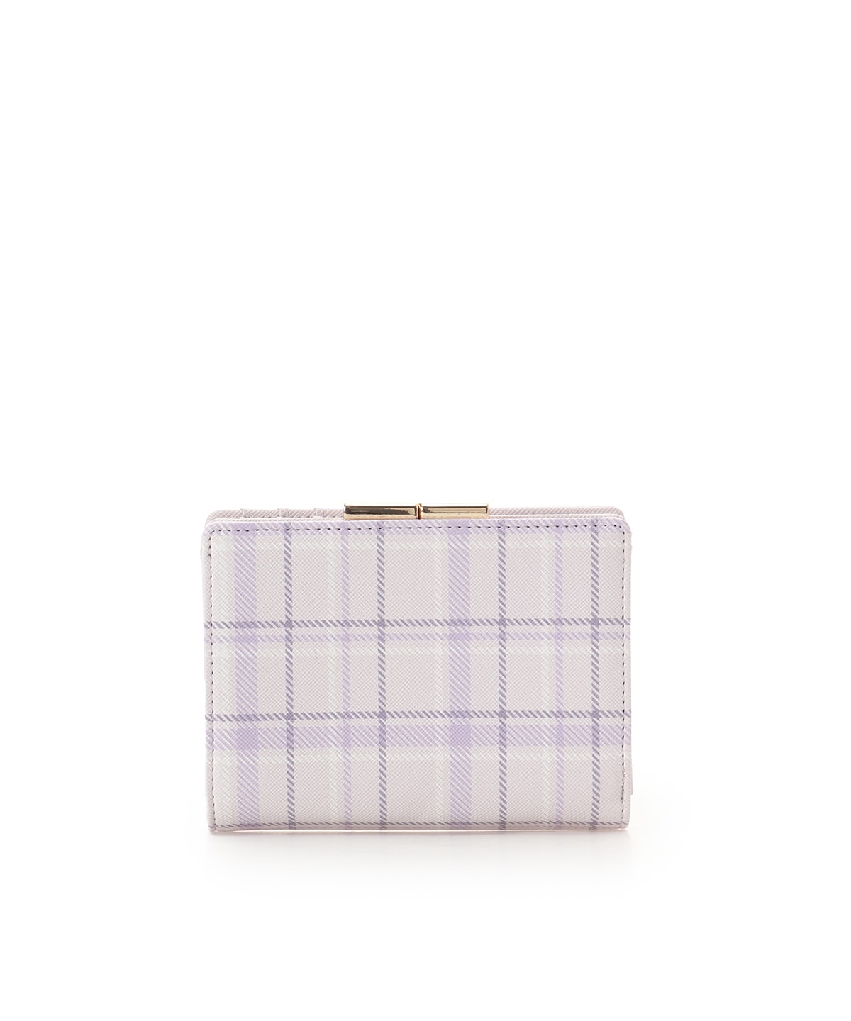 チェックビジュー折財布