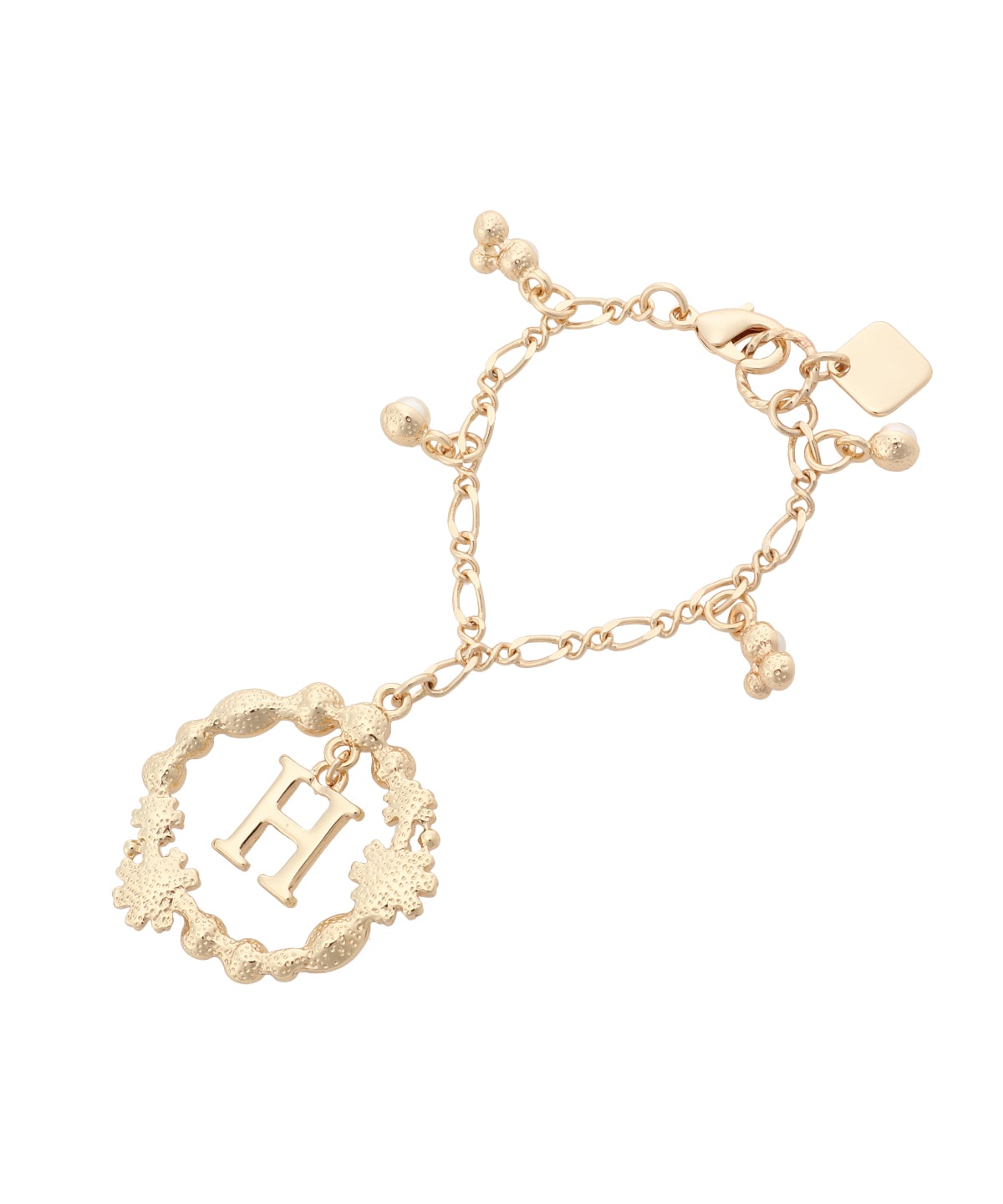 フラワーサークルイニシャルチャームH