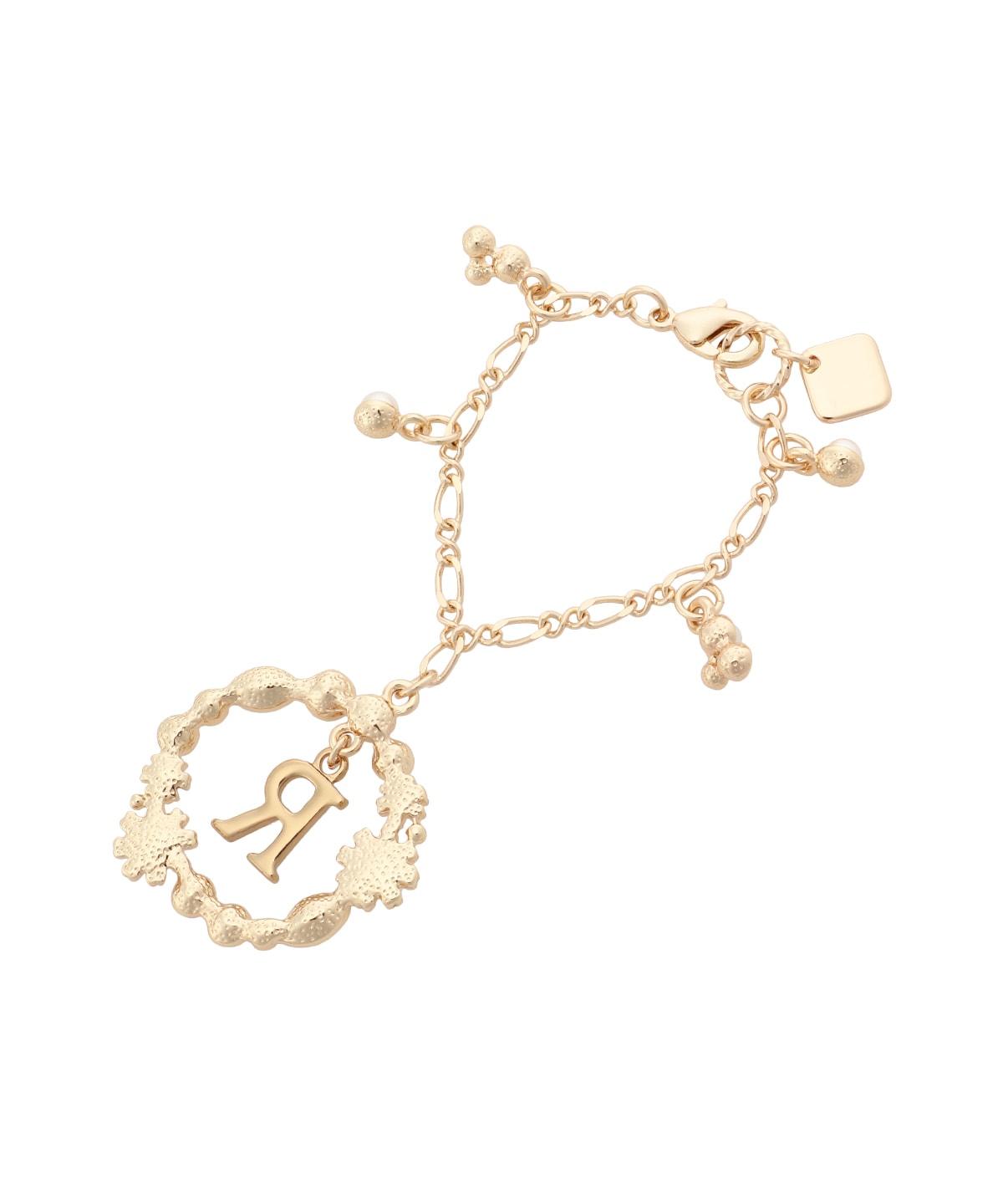 フラワーサークルイニシャルチャームR