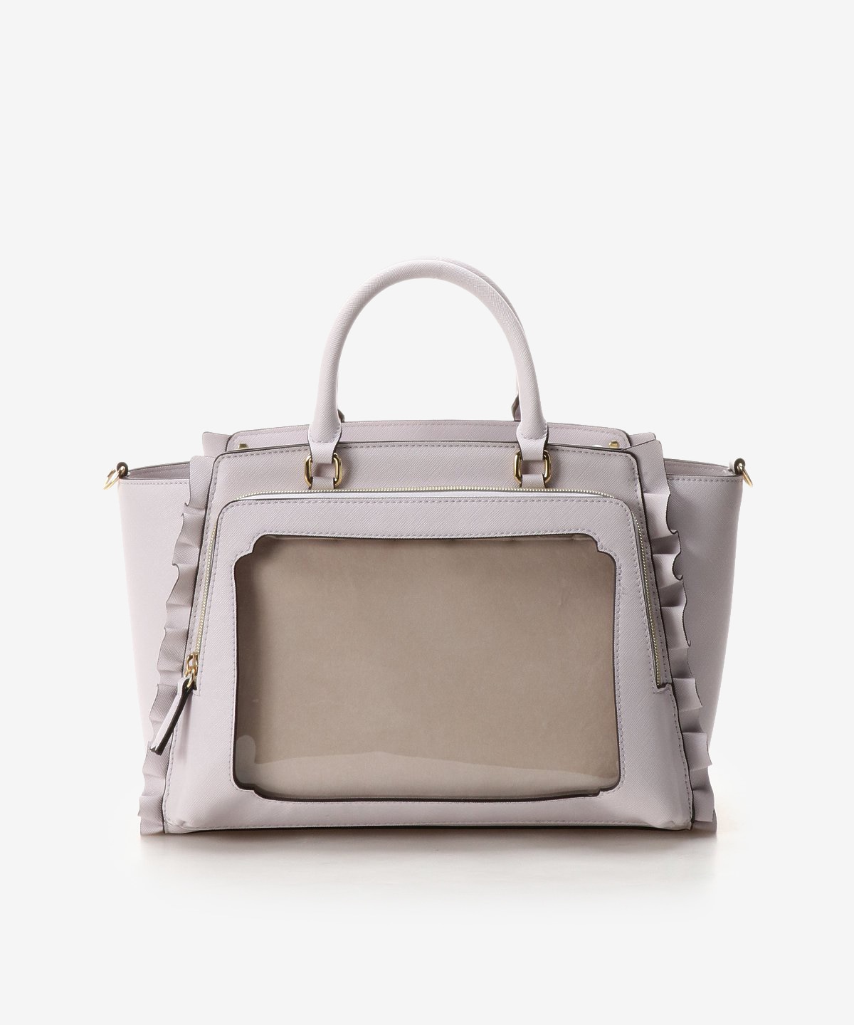 《推し事バッグ》クリアポケット付きトートバッグ