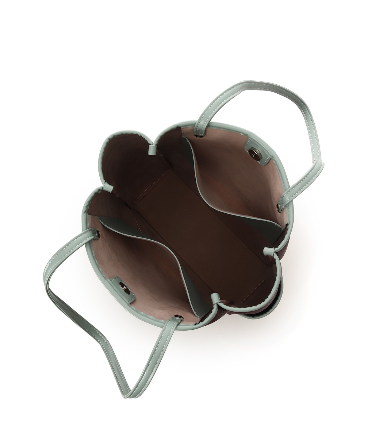 キャンバス風バイカラートートバッグ