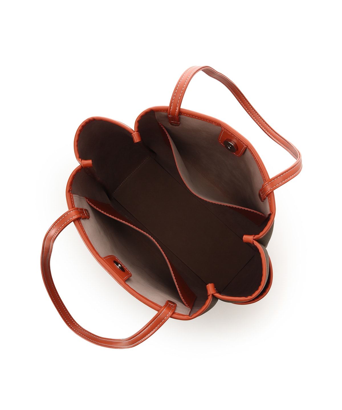 キャンバス風バイカラートートバッグ