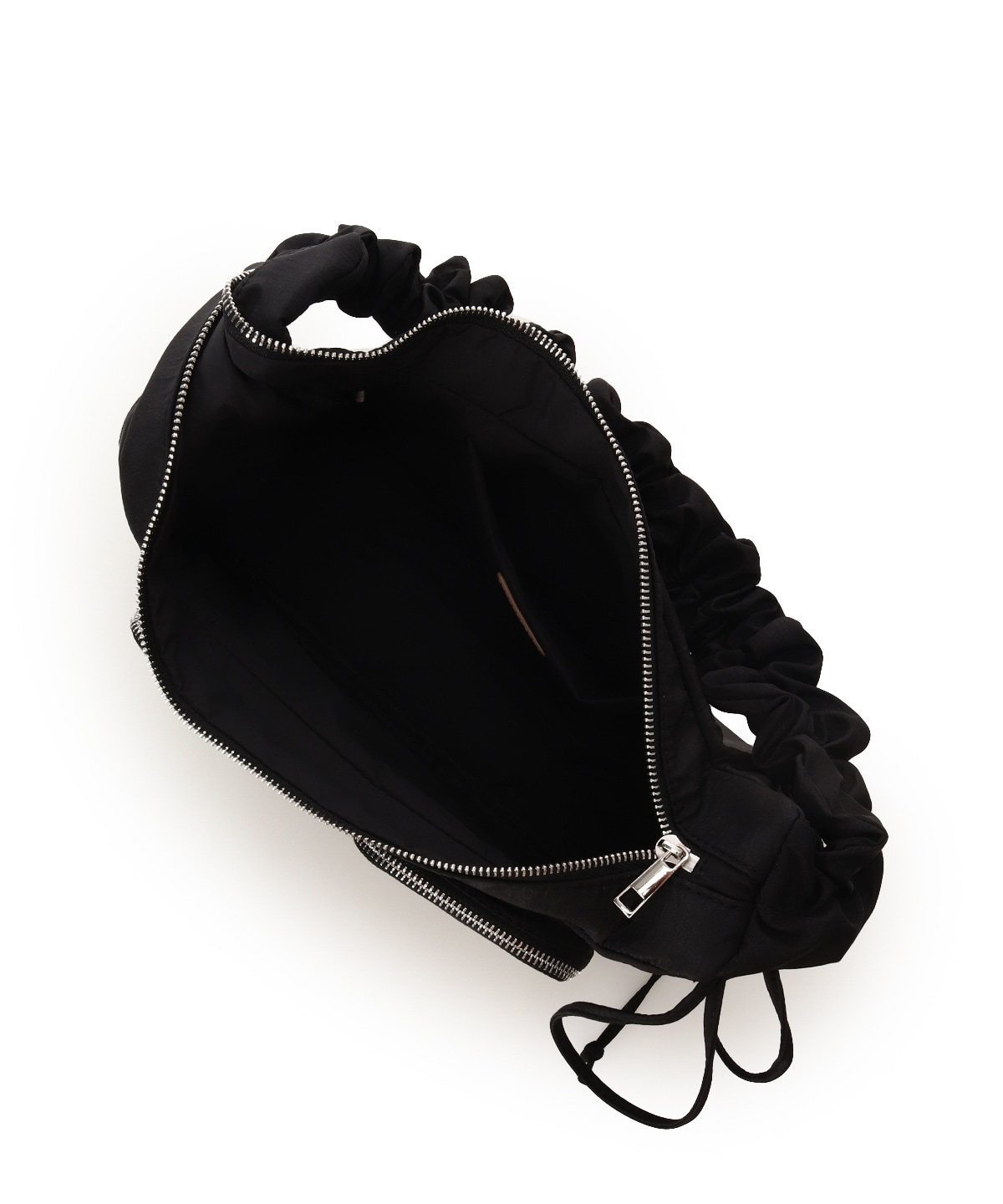 ギャザーハンドルハーフムーンバッグ