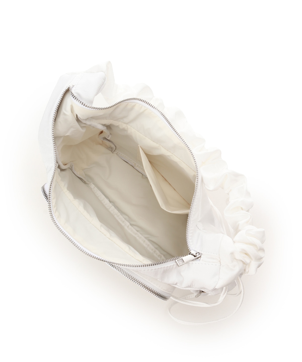 ギャザーハンドルハーフムーンバッグ