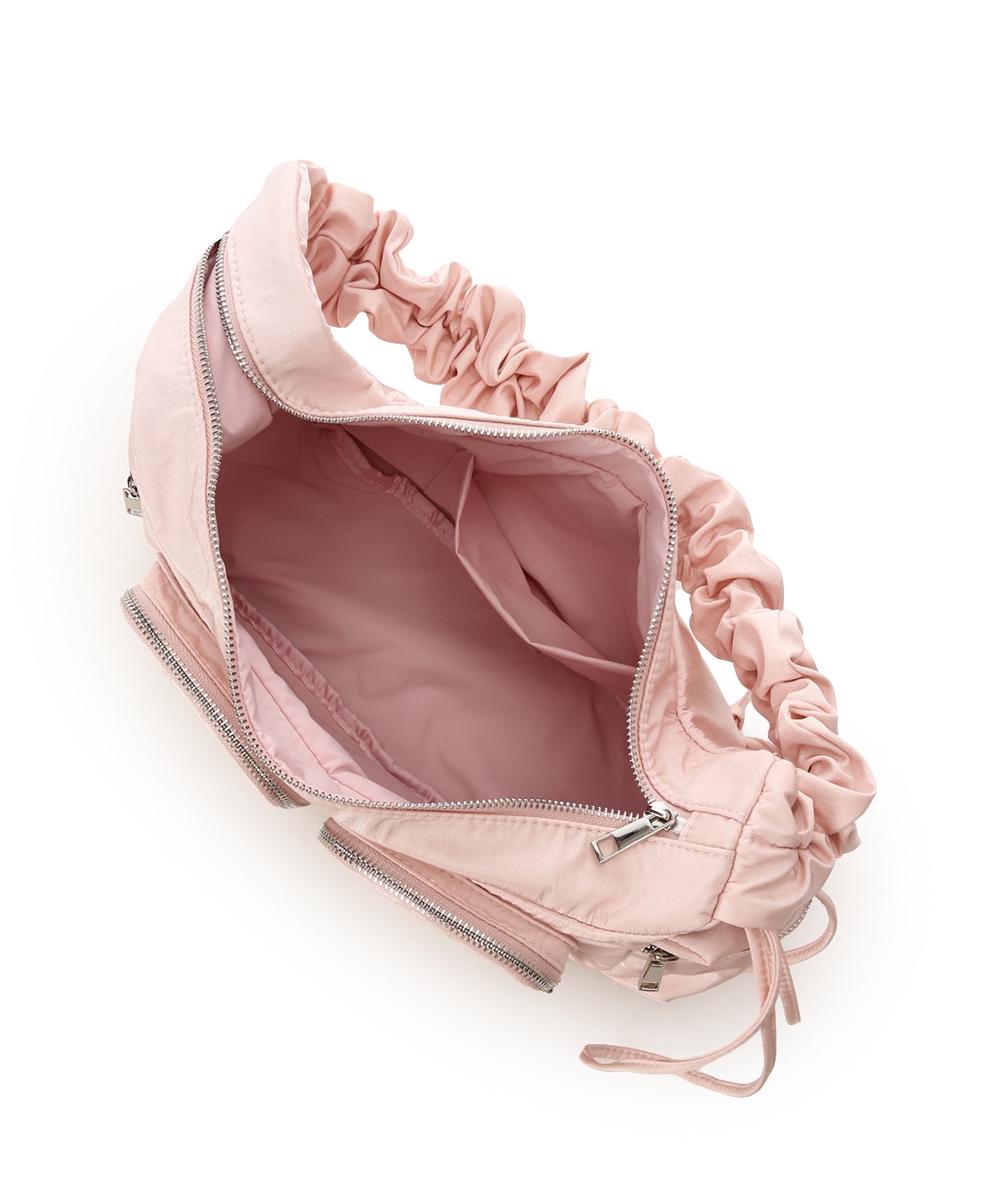 ギャザーハンドルハーフムーンバッグ