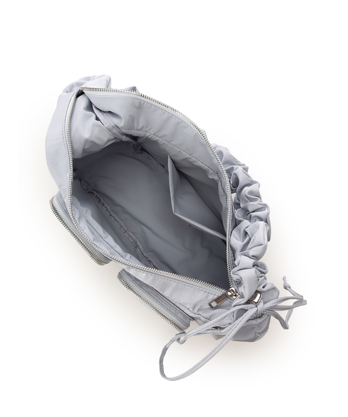 ギャザーハンドルハーフムーンバッグ