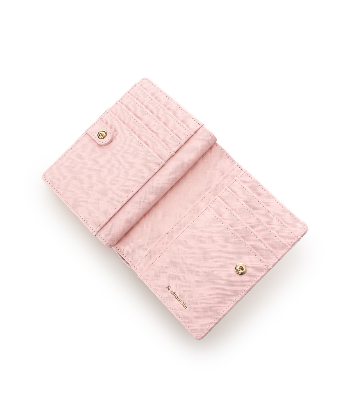 チェックビジュー折財布