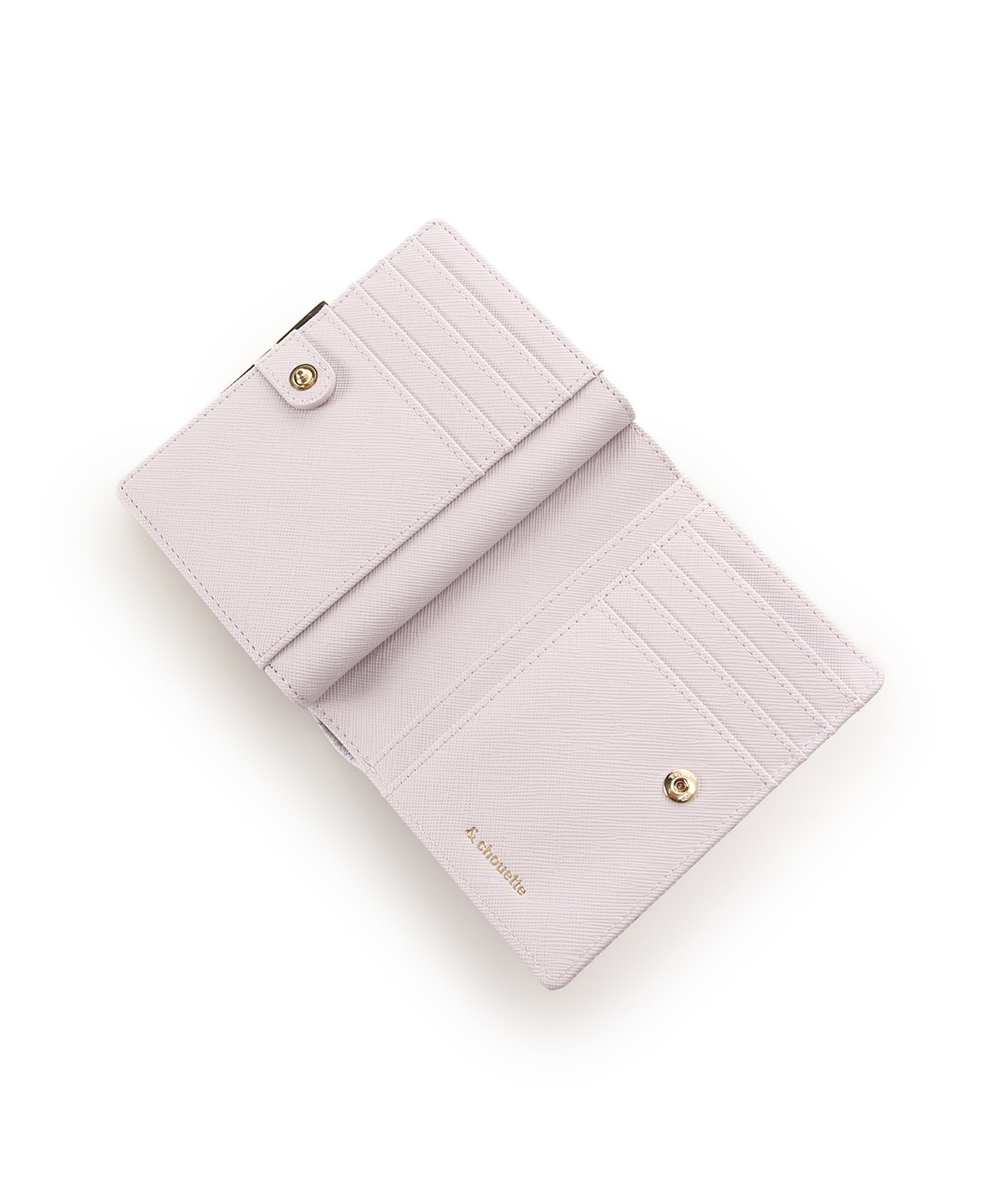 チェックビジュー折財布