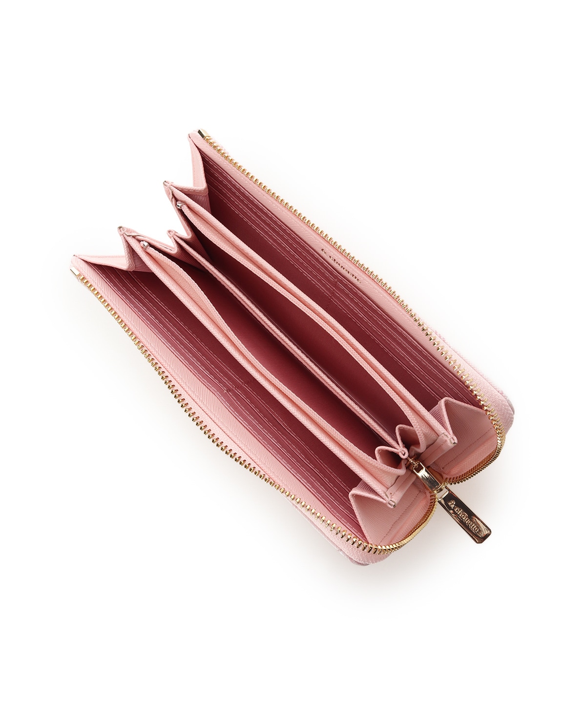 チェックビジュー長財布