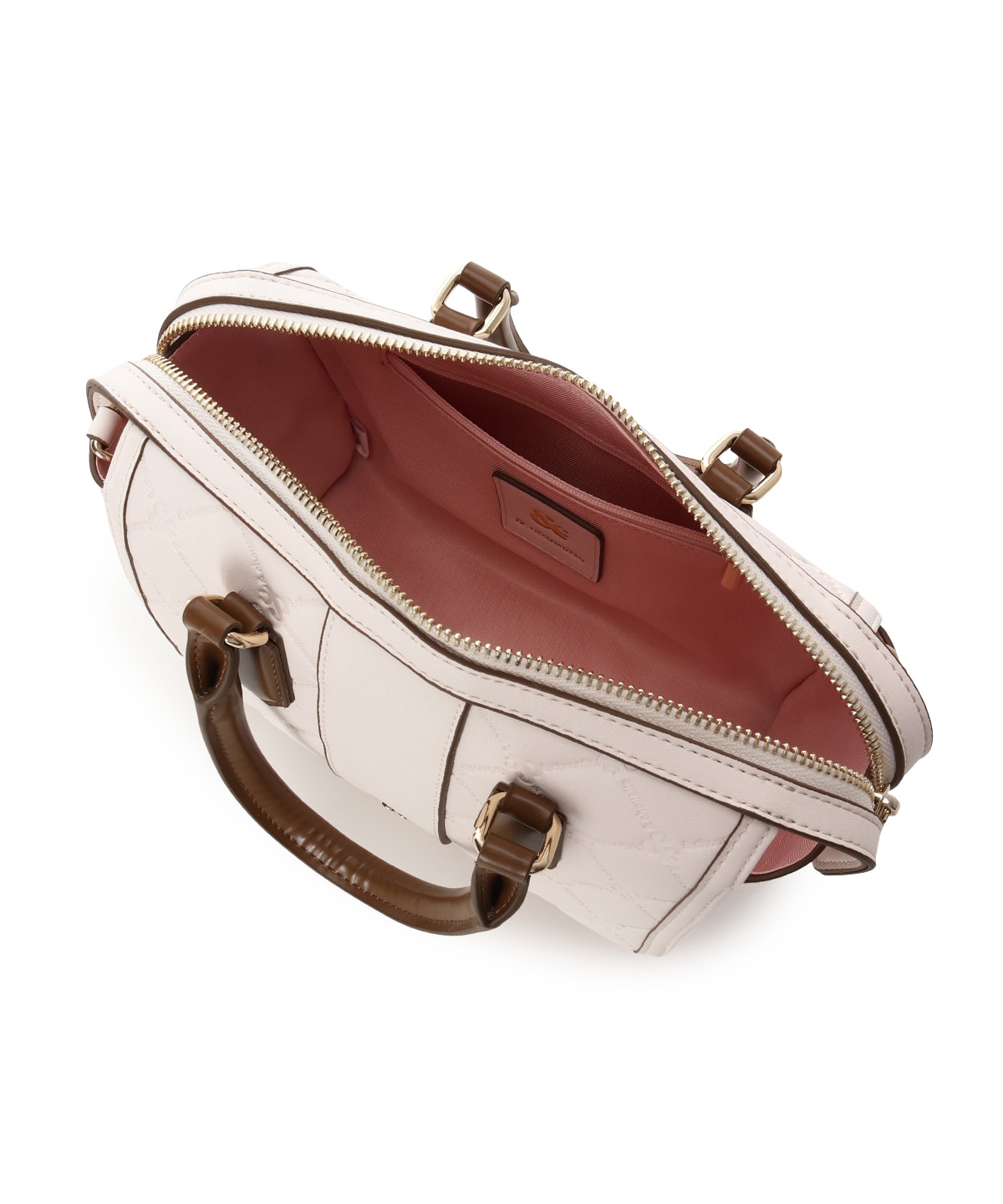 型押しモノグラム ミニボストンバッグ