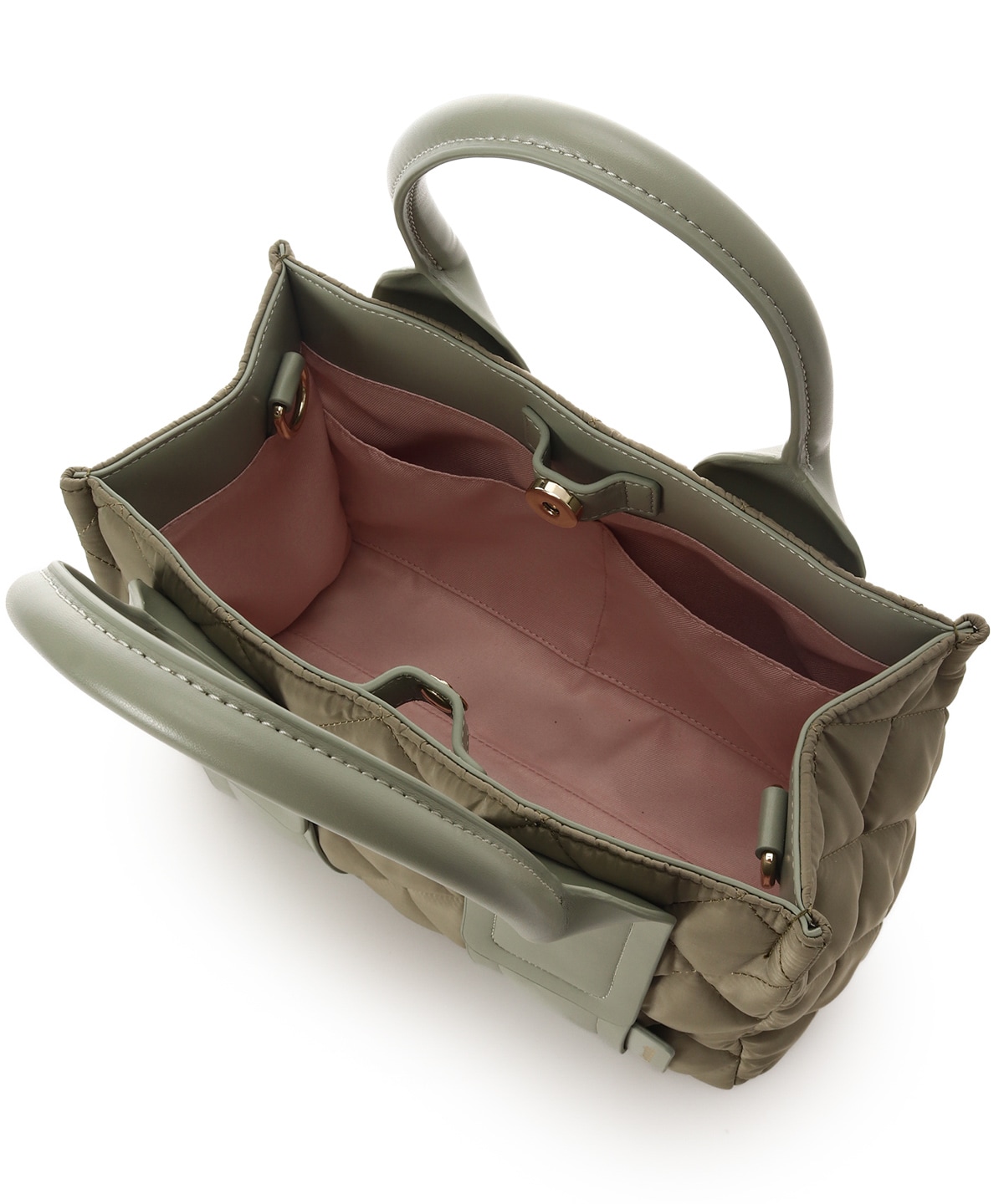 ダイヤ型キルティングハンドバッグ