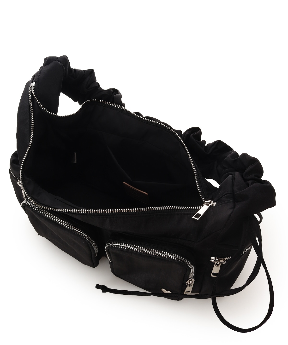 ギャザーハンドルハーフムーンバッグ