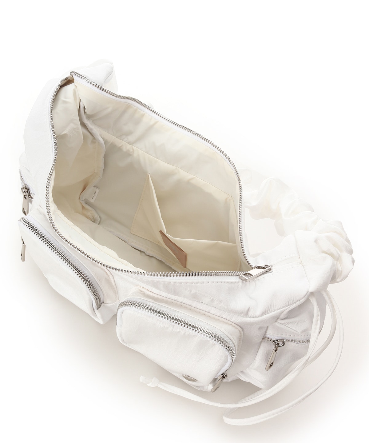 ギャザーハンドルハーフムーンバッグ