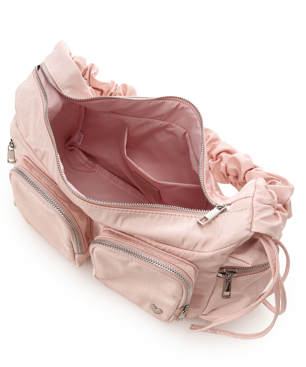 ギャザーハンドルハーフムーンバッグ