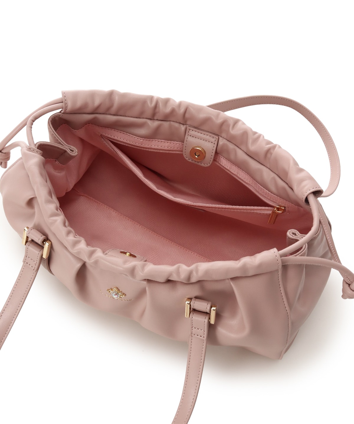 ビジューロングハンドルバッグ