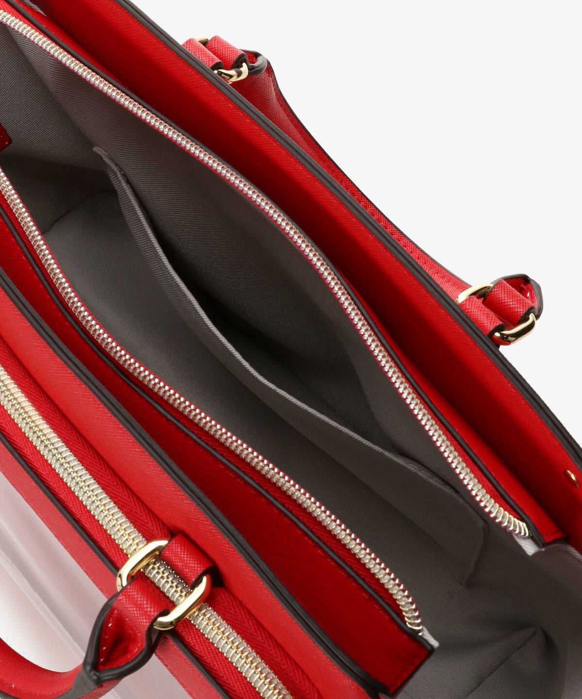 【推し事バッグ】クリアポケット付きトートバッグ【オタク・2way・普段使い・フリル・可愛いバッグ・A4】(FREE レッド