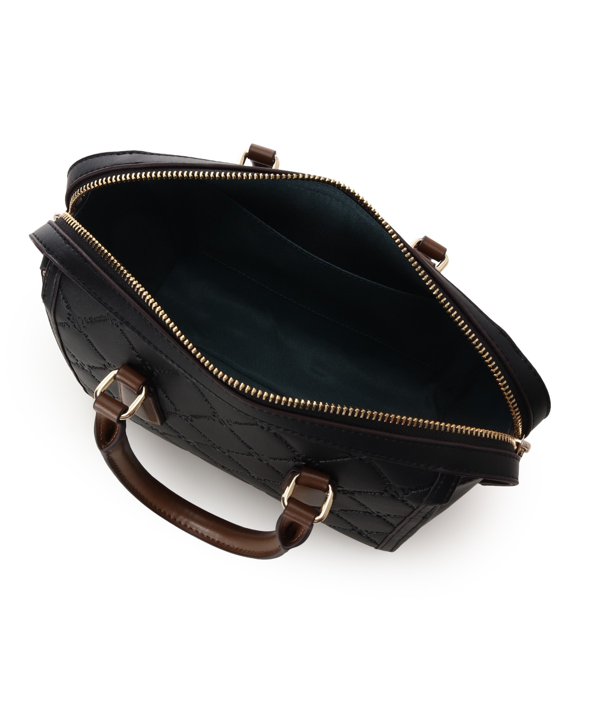 型押しモノグラム ミニボストンバッグ