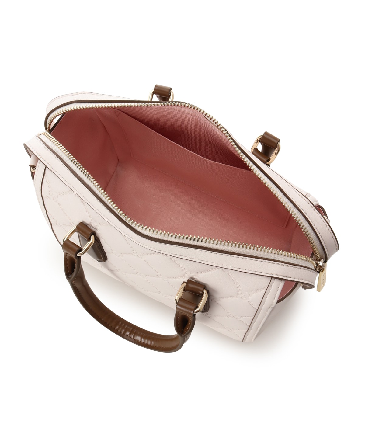 型押しモノグラム ミニボストンバッグ