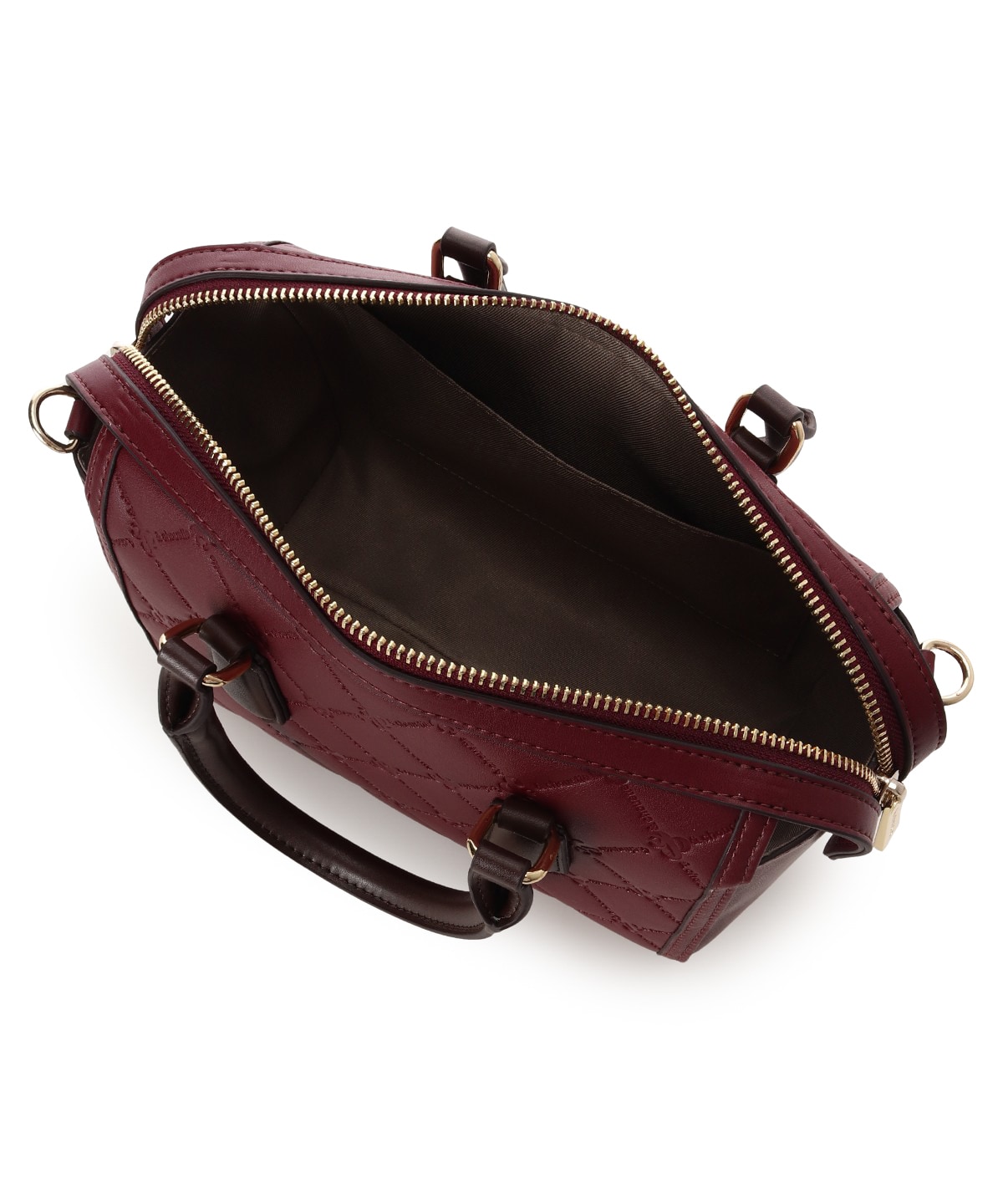 型押しモノグラム ミニボストンバッグ