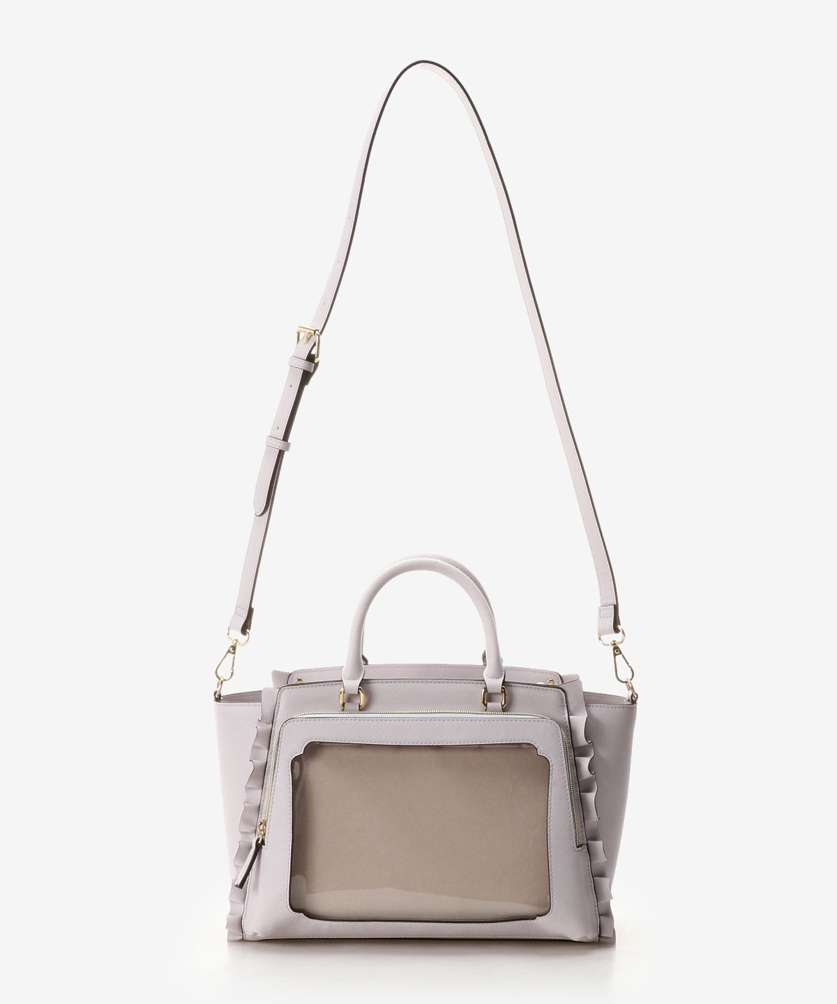 《推し事バッグ》クリアポケット付きトートバッグ