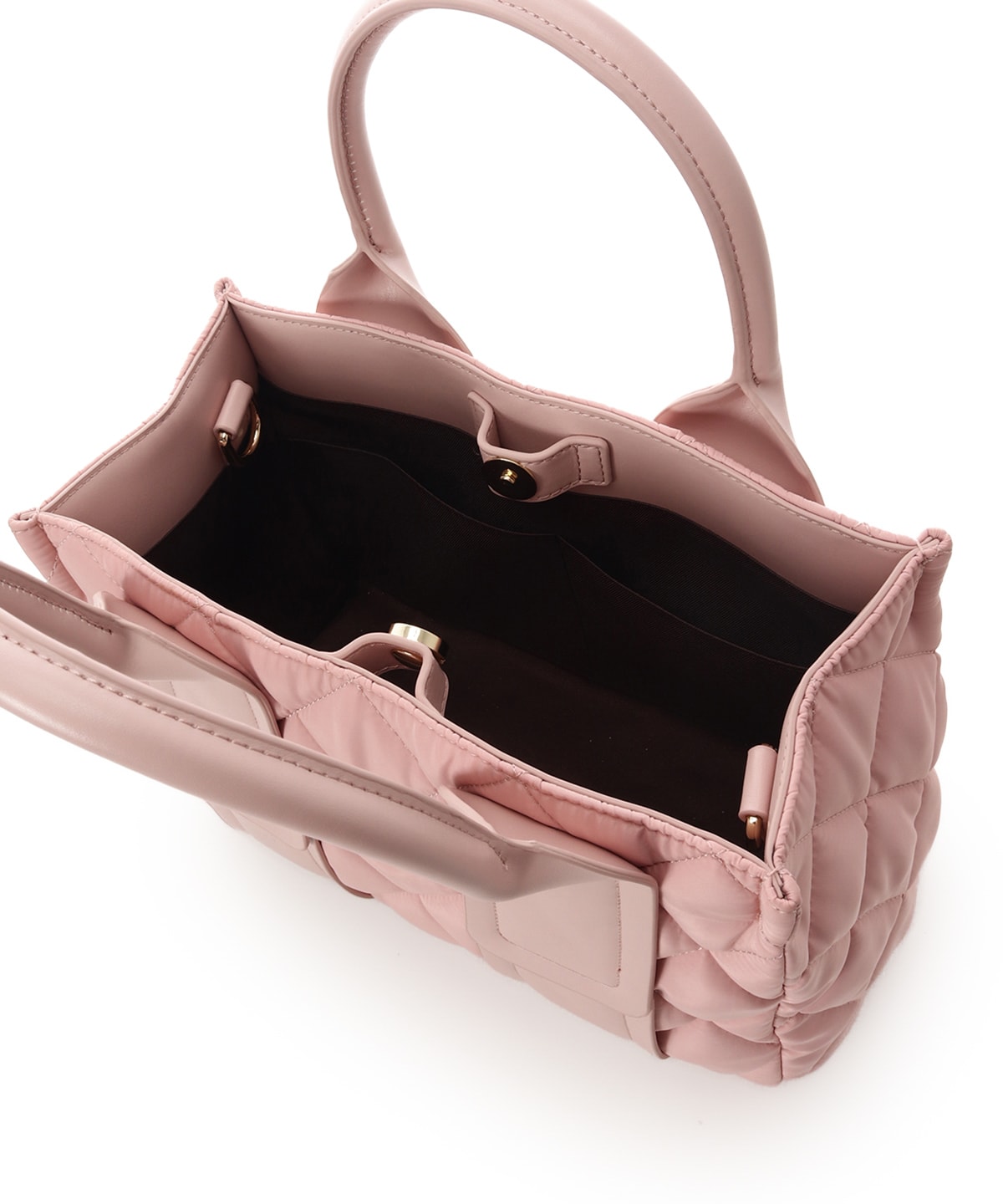 ダイヤ型キルティングハンドバッグ