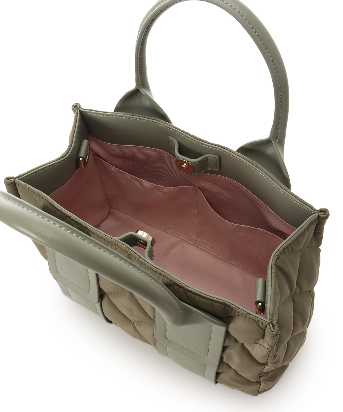 ダイヤ型キルティングハンドバッグ