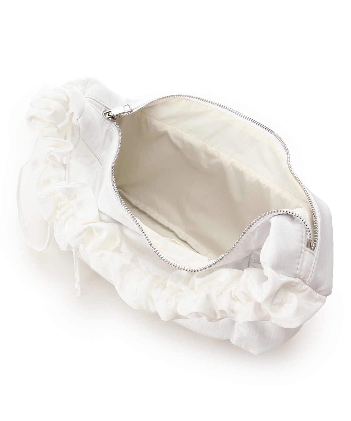 ギャザーハンドルハーフムーンバッグ