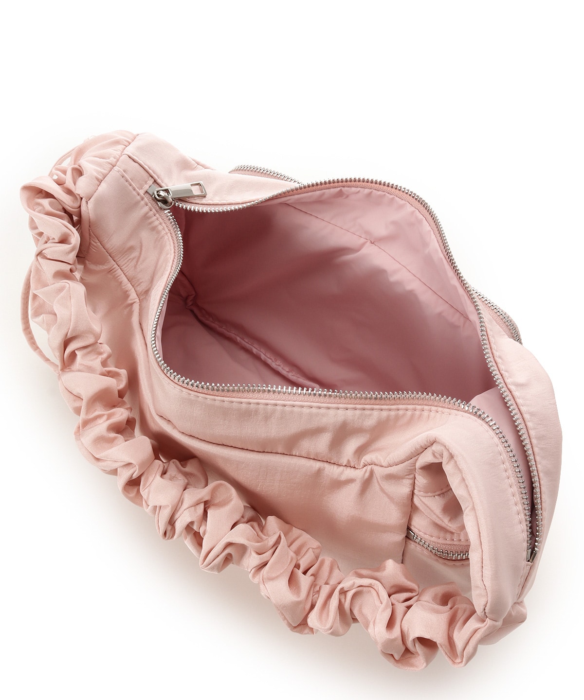 ギャザーハンドルハーフムーンバッグ