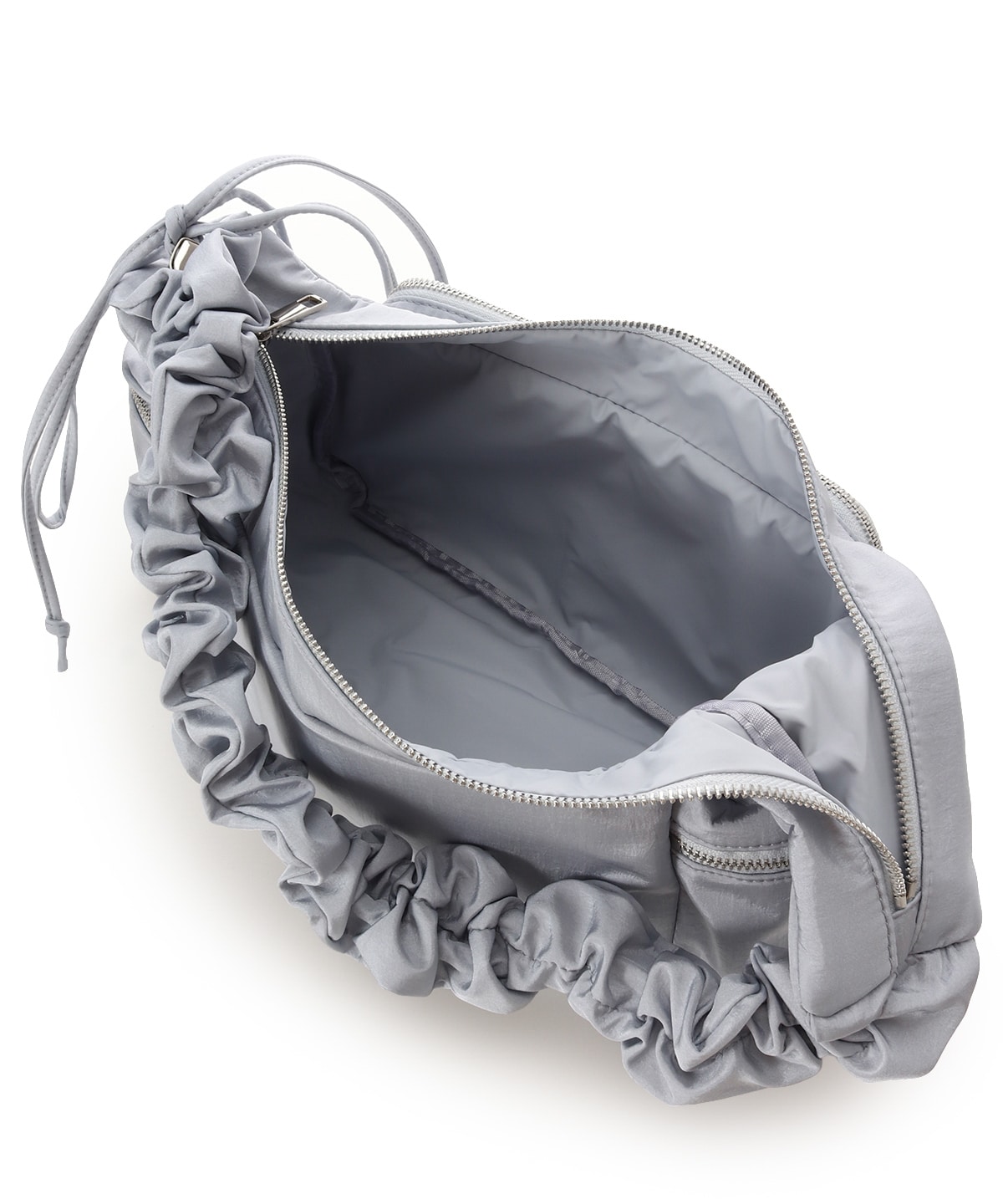 ギャザーハンドルハーフムーンバッグ