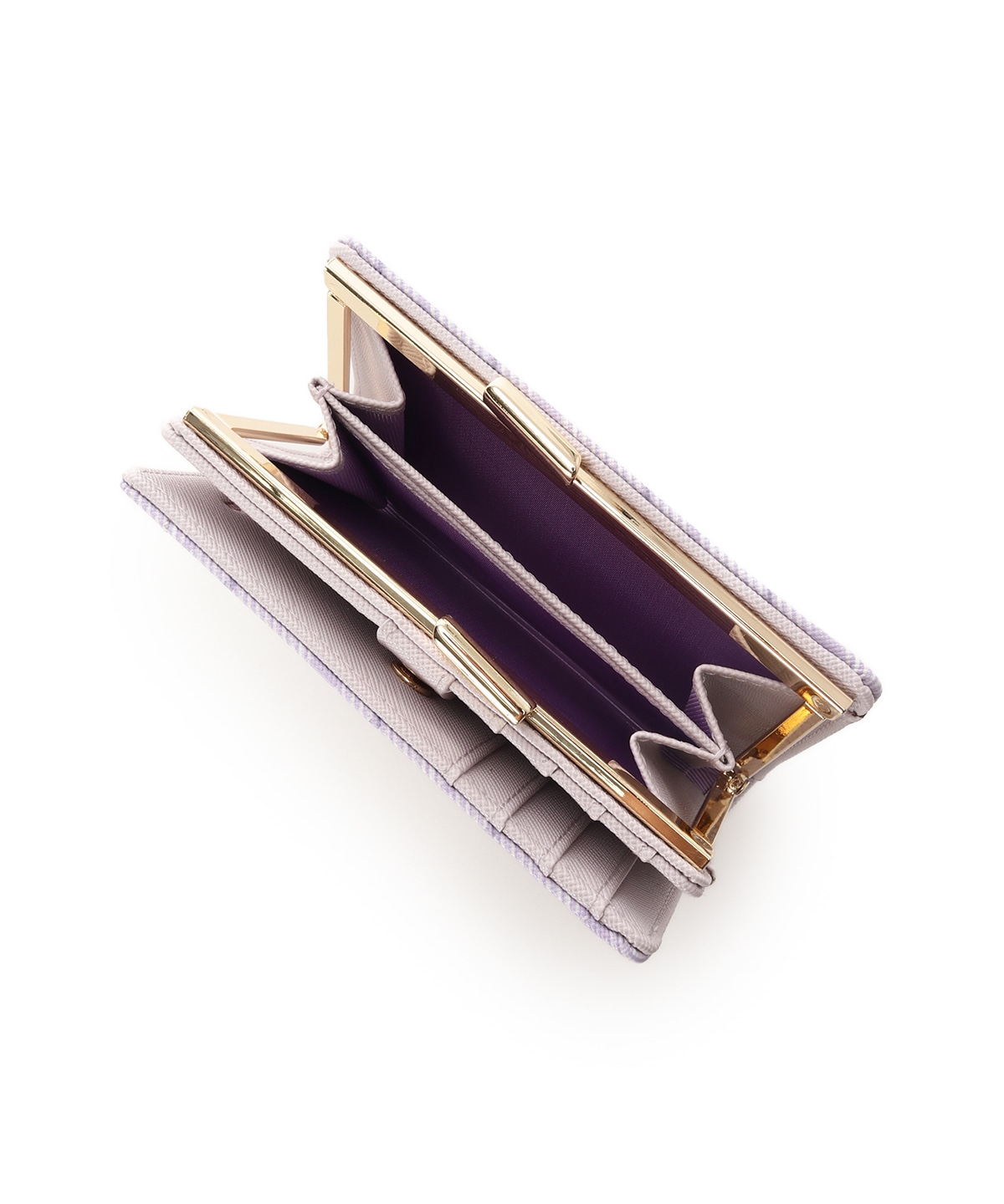 チェックビジュー折財布