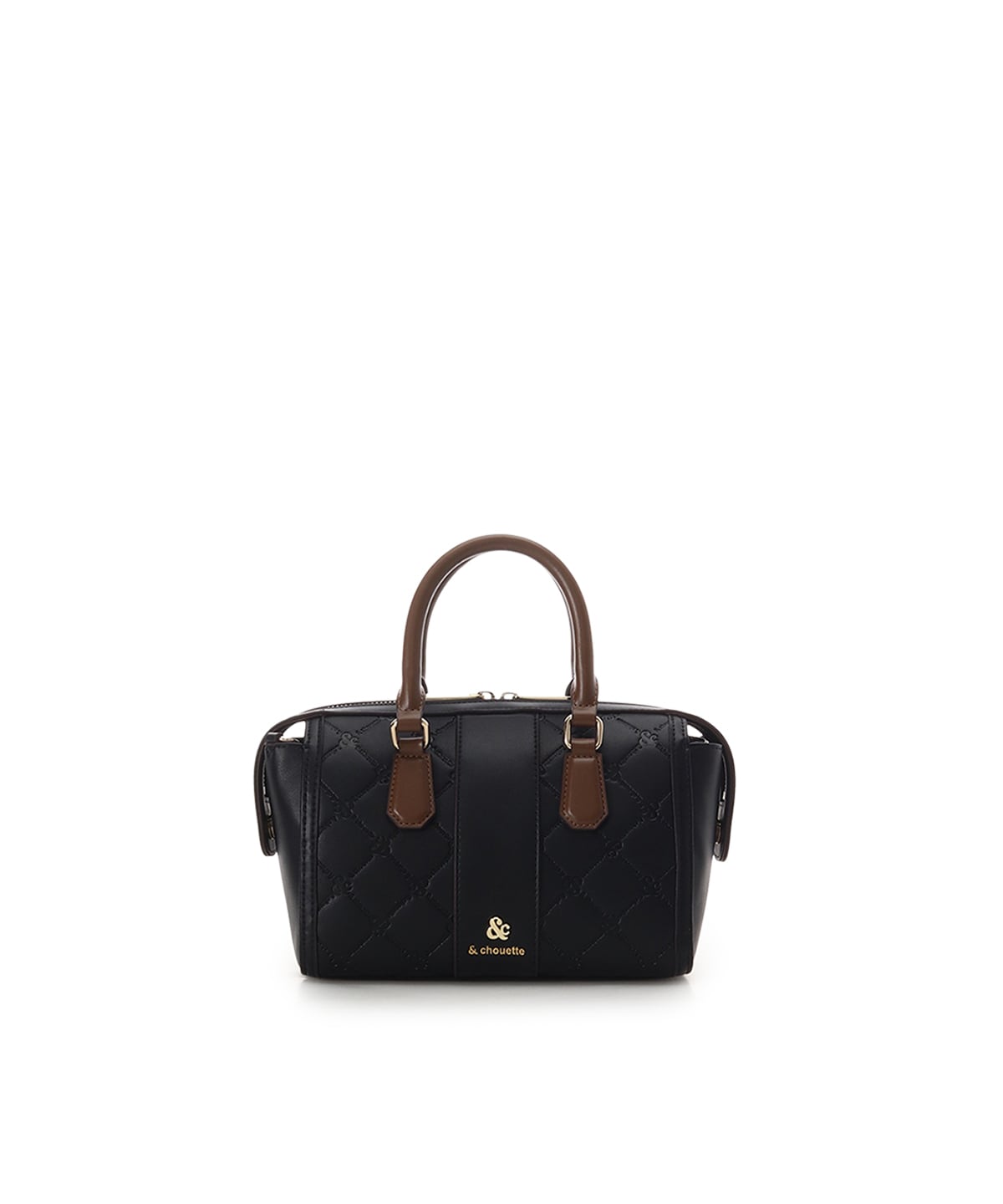 型押しモノグラム ミニボストンバッグ