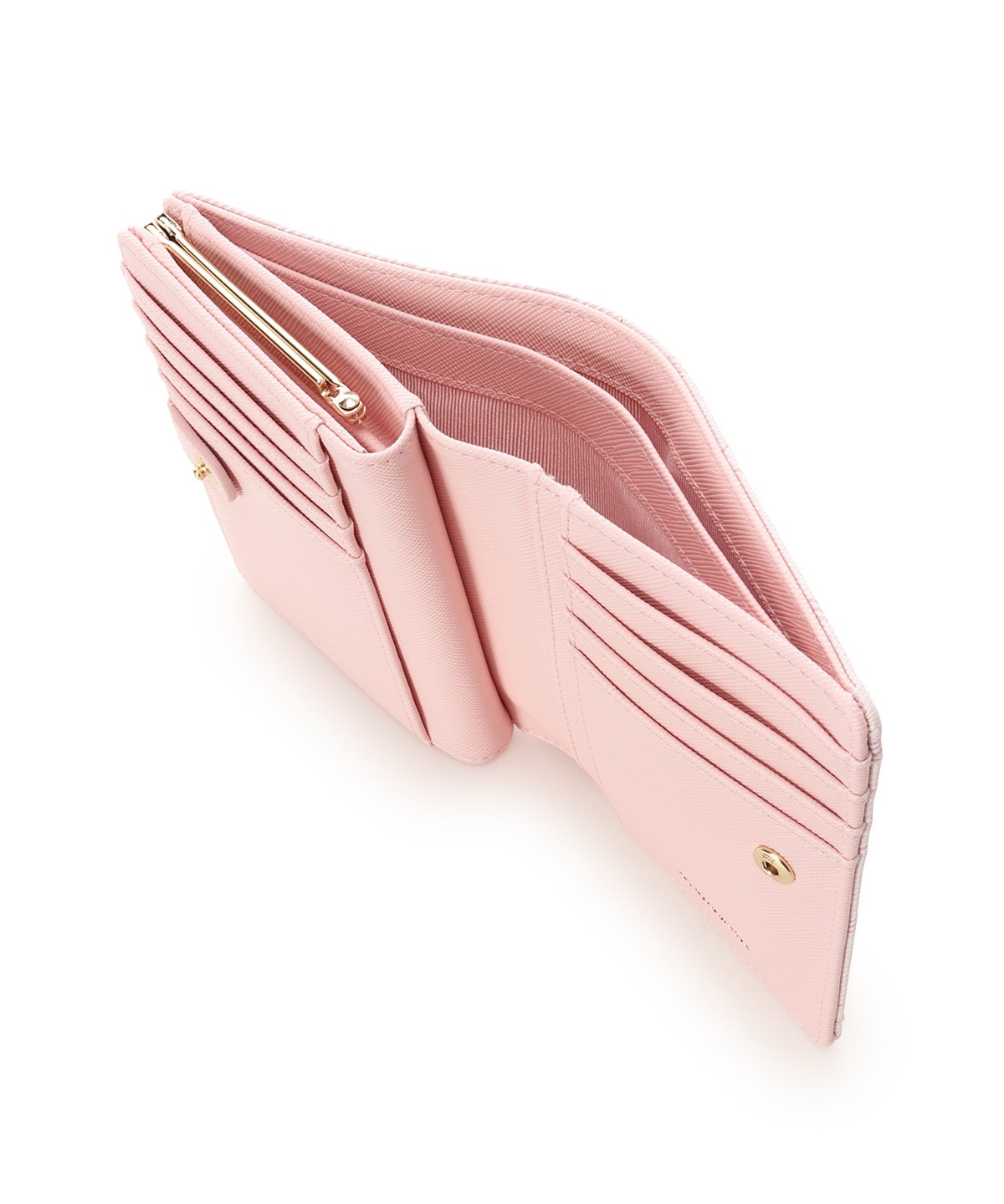 チェックビジュー折財布