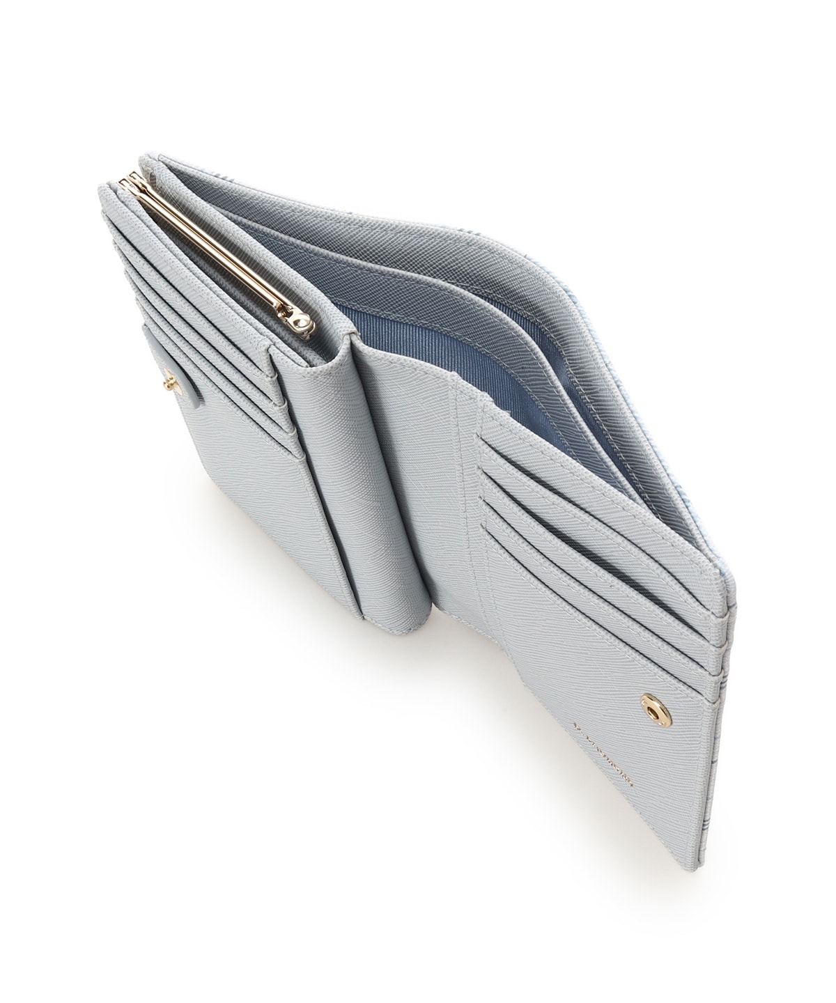 チェックビジュー折財布