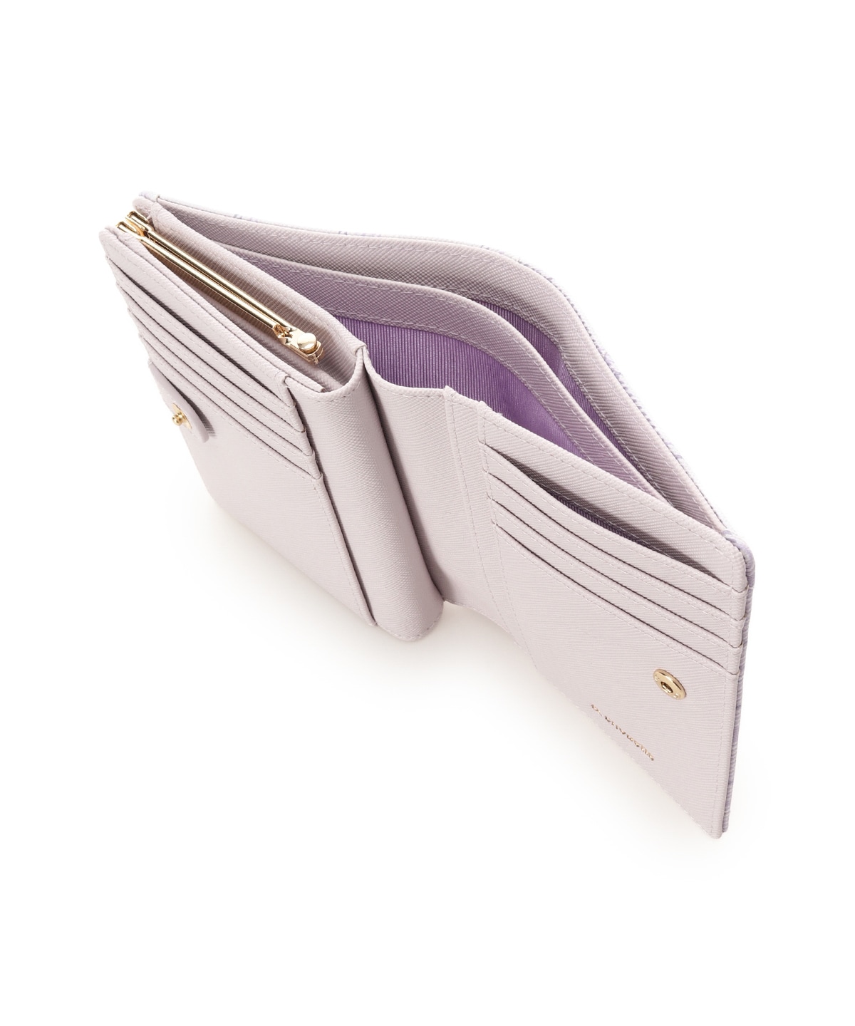 チェックビジュー折財布