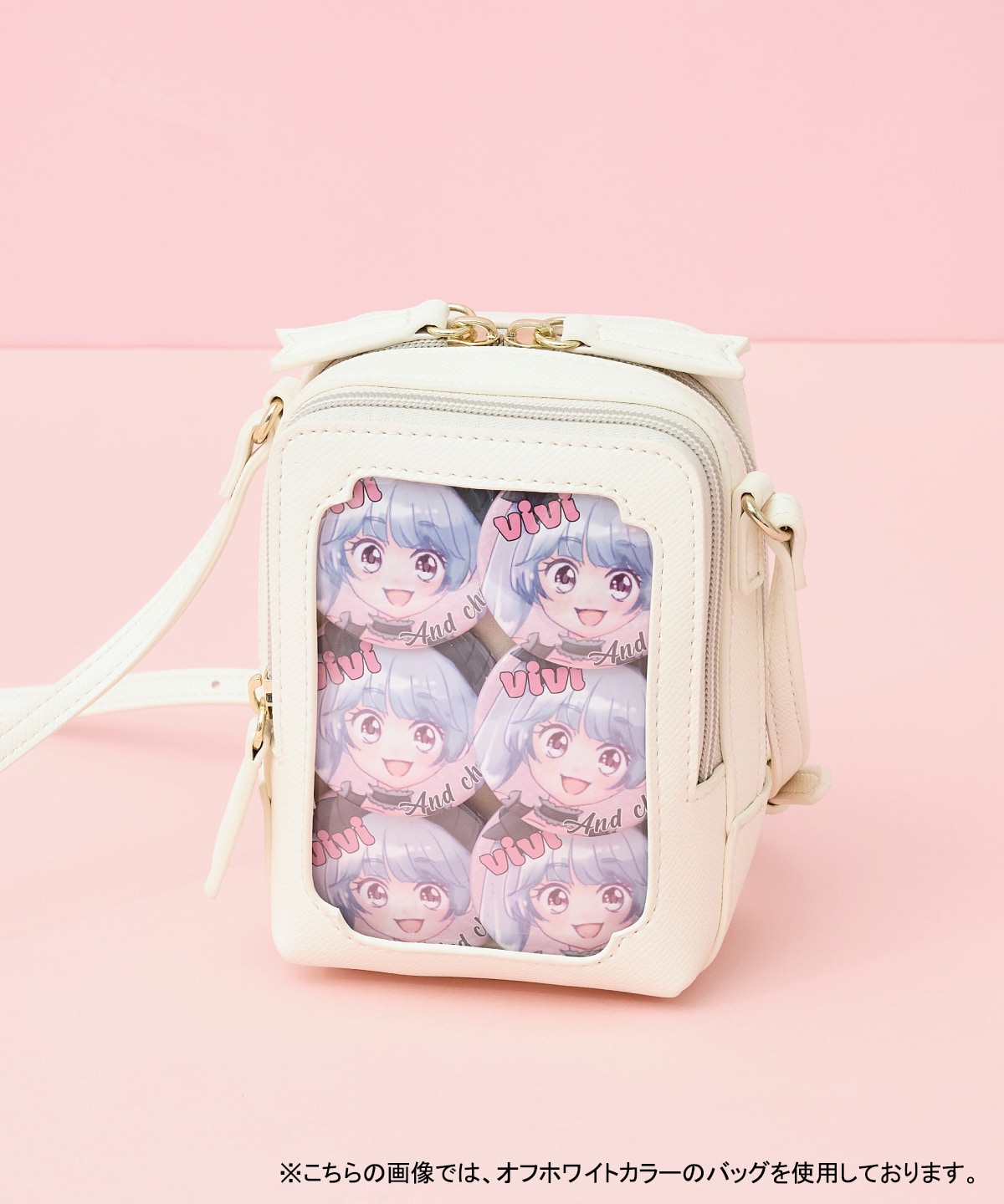 ≪推し事バッグ≫クリアポケット付きビジューショルダーバッグ