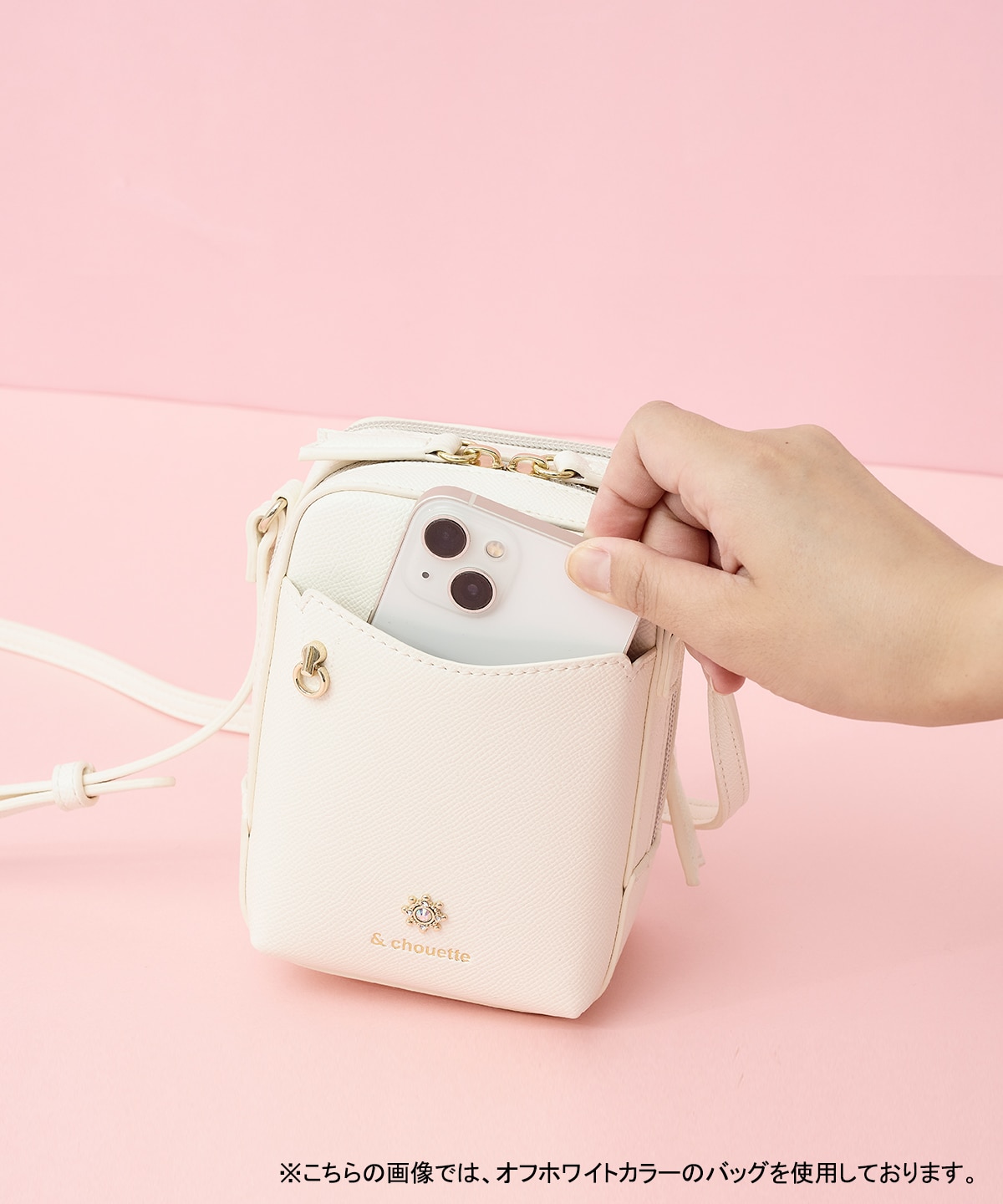 ≪推し事バッグ≫クリアポケット付きビジューショルダーバッグ