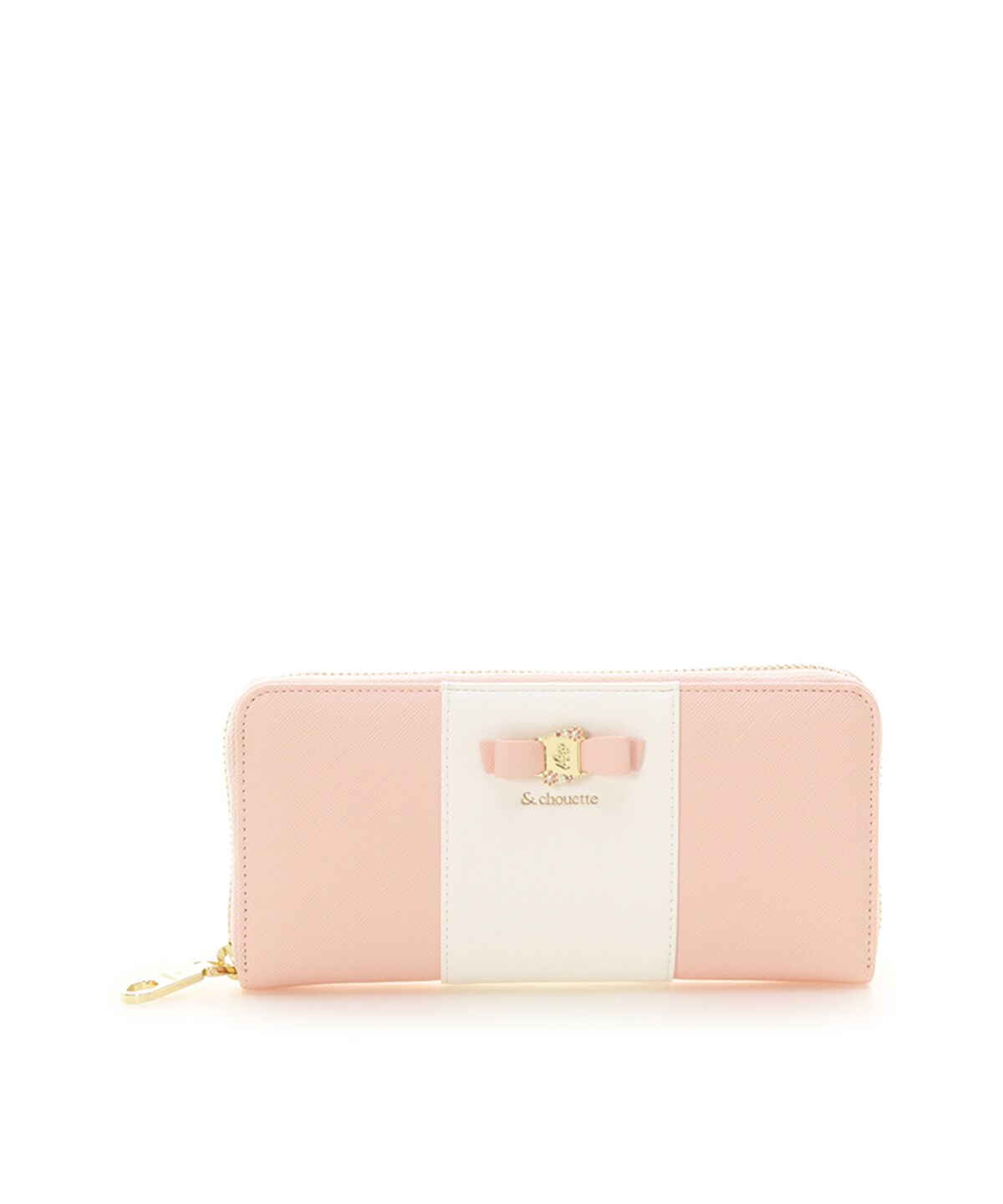 リボン付きバイカラー長財布 Free ピンク Chouette アンドシュエット 公式オンラインショップ