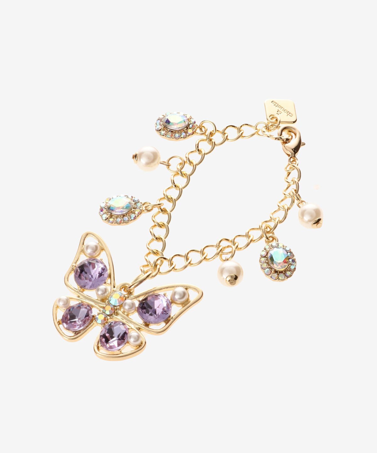 ビジュー蝶々チャーム