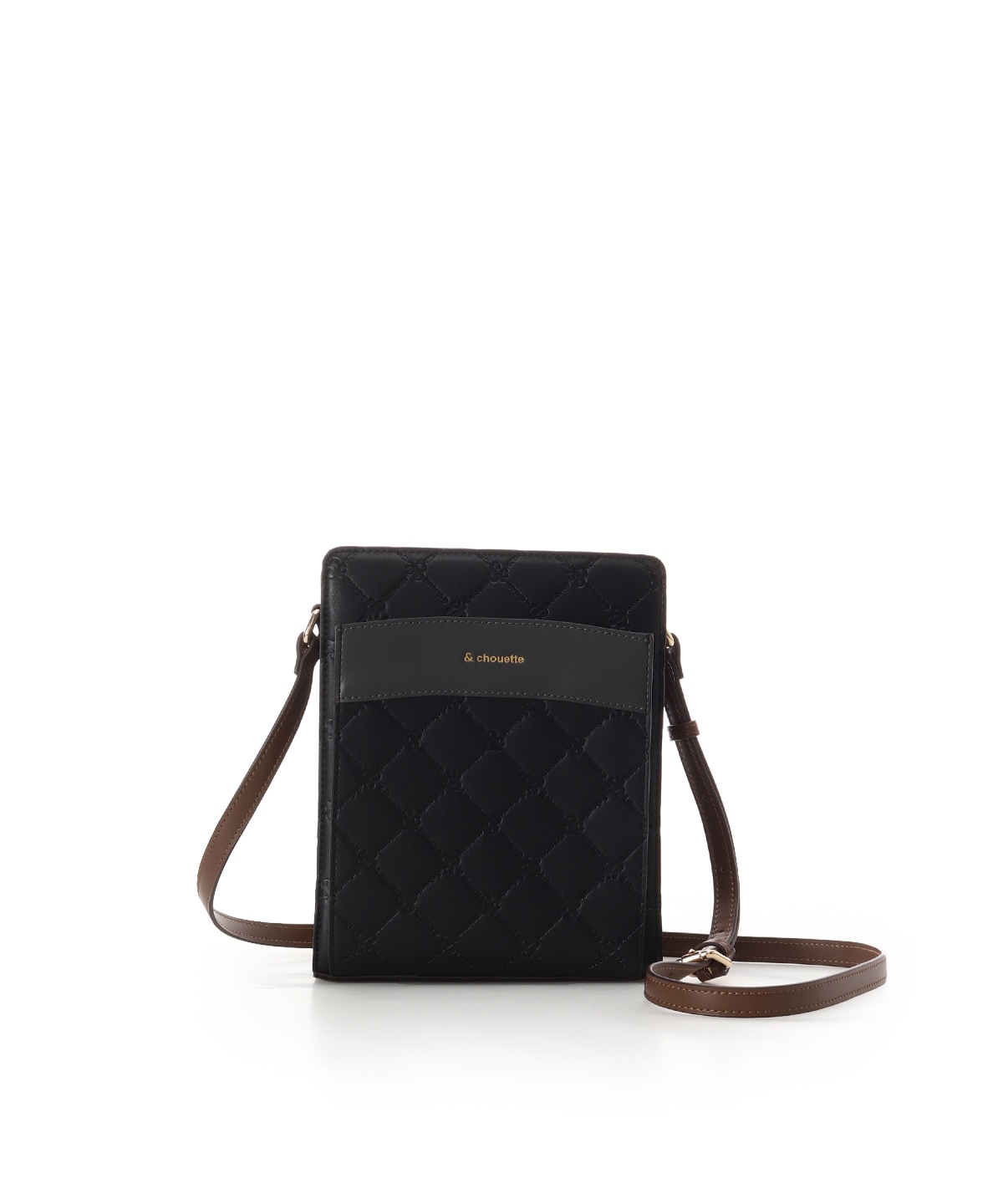 型押しモノグラム スクエアショルダーバッグ