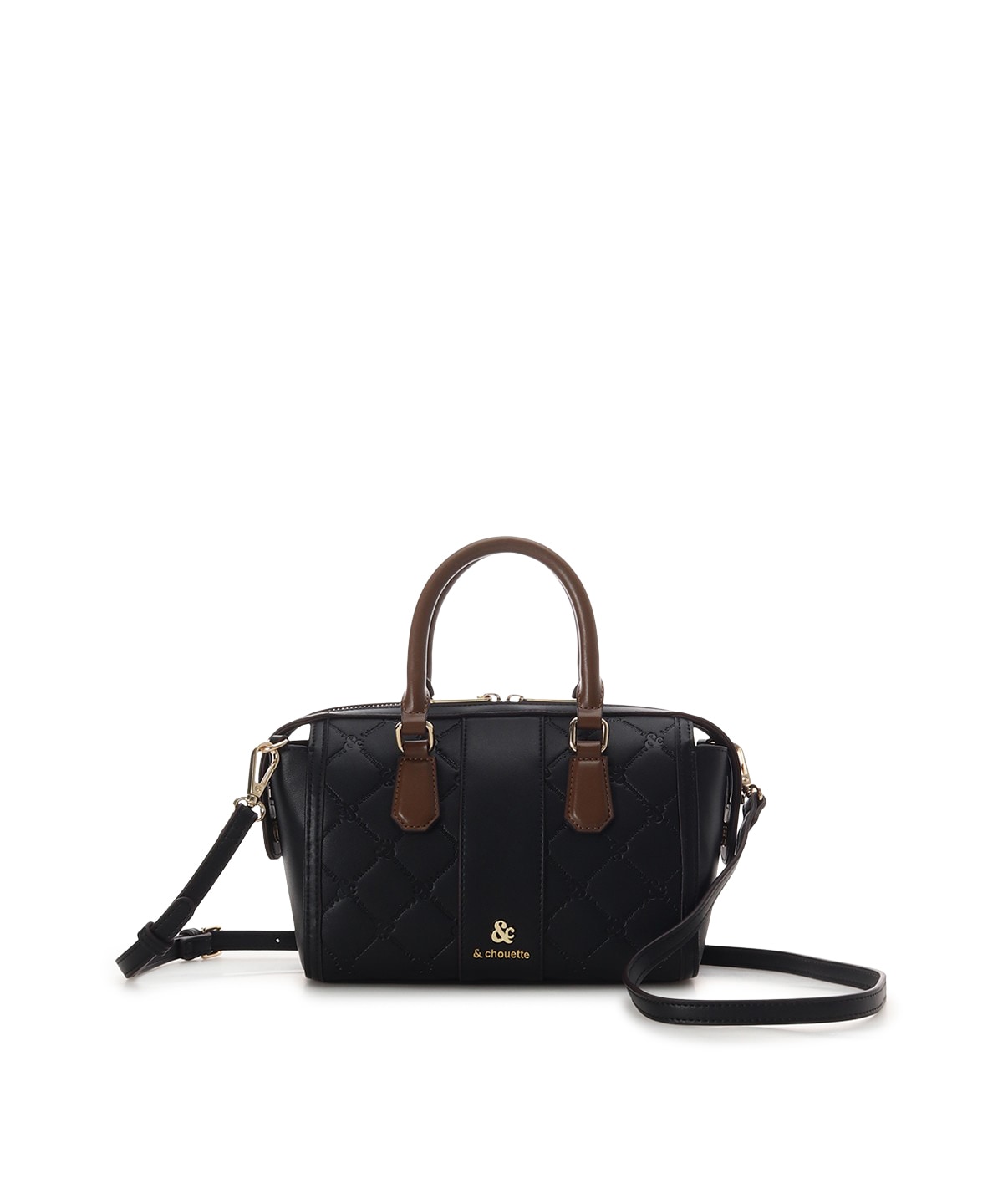 型押しモノグラム　ミニボストンバッグ