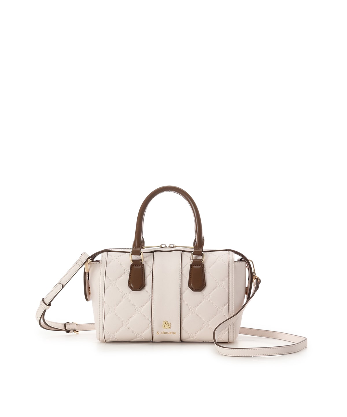 型押しモノグラム　ミニボストンバッグ