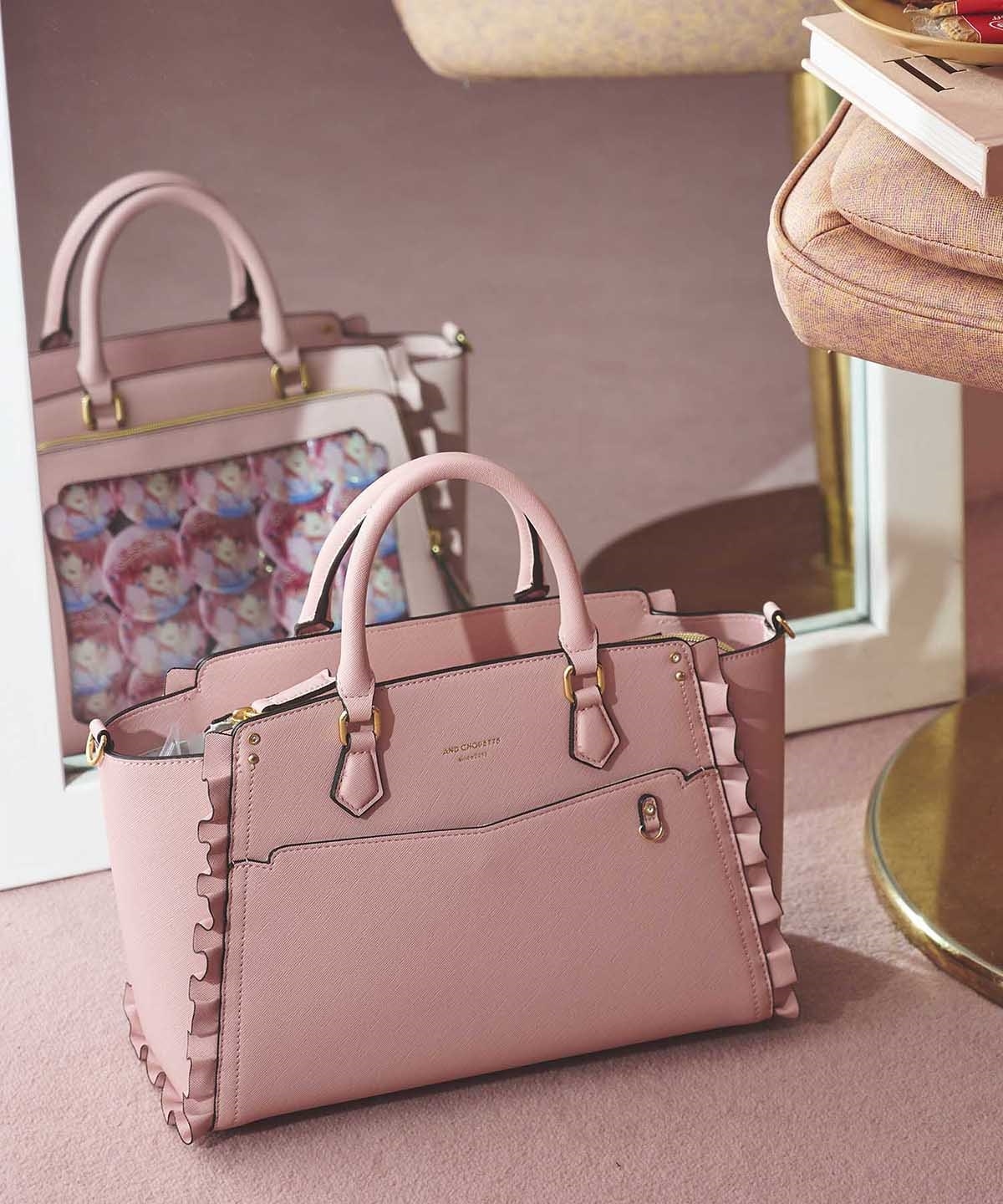 《推し事バッグ》クリアポケット付きトートバッグ