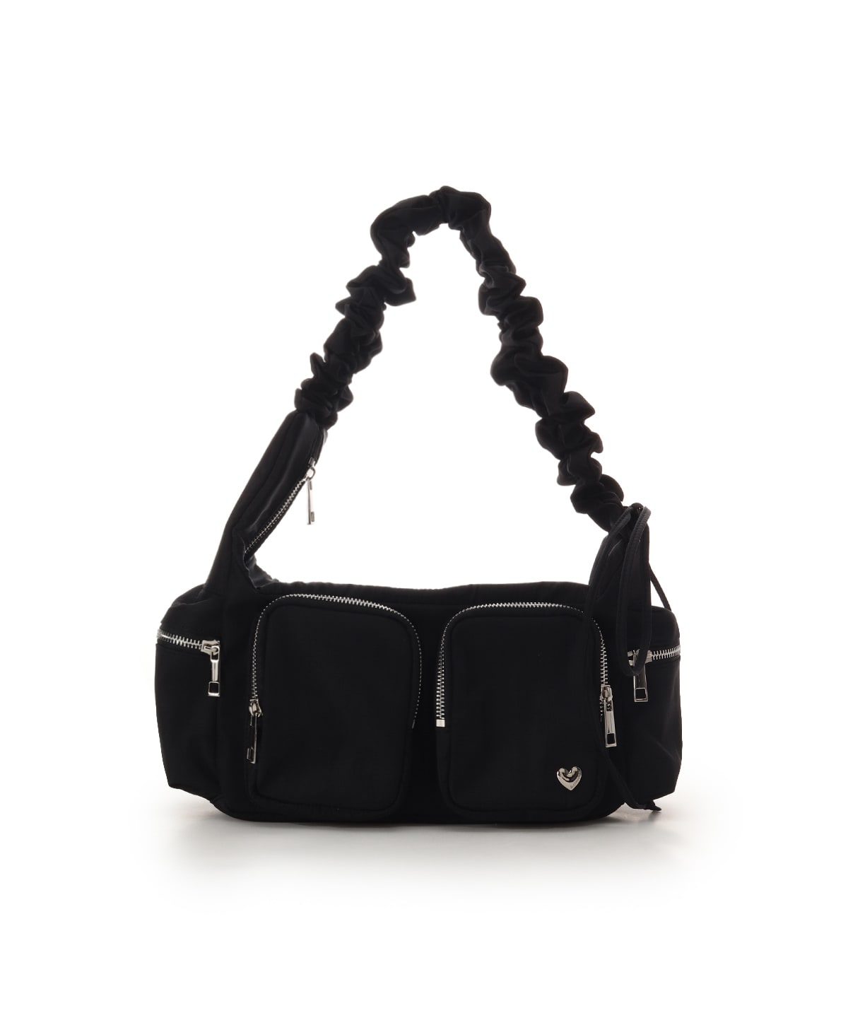 ギャザーハンドルハーフムーンバッグ