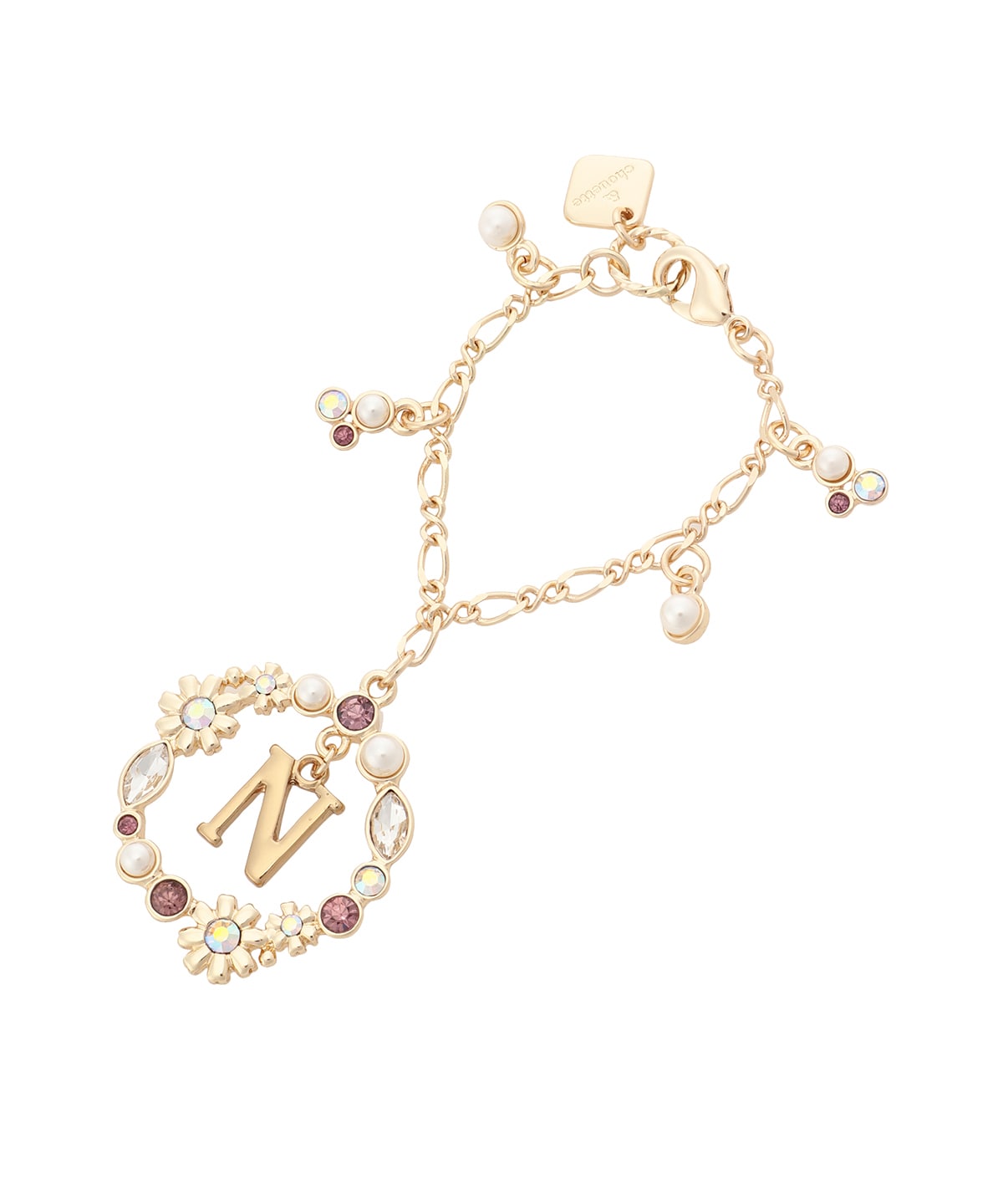 フラワーサークルイニシャルチャームN